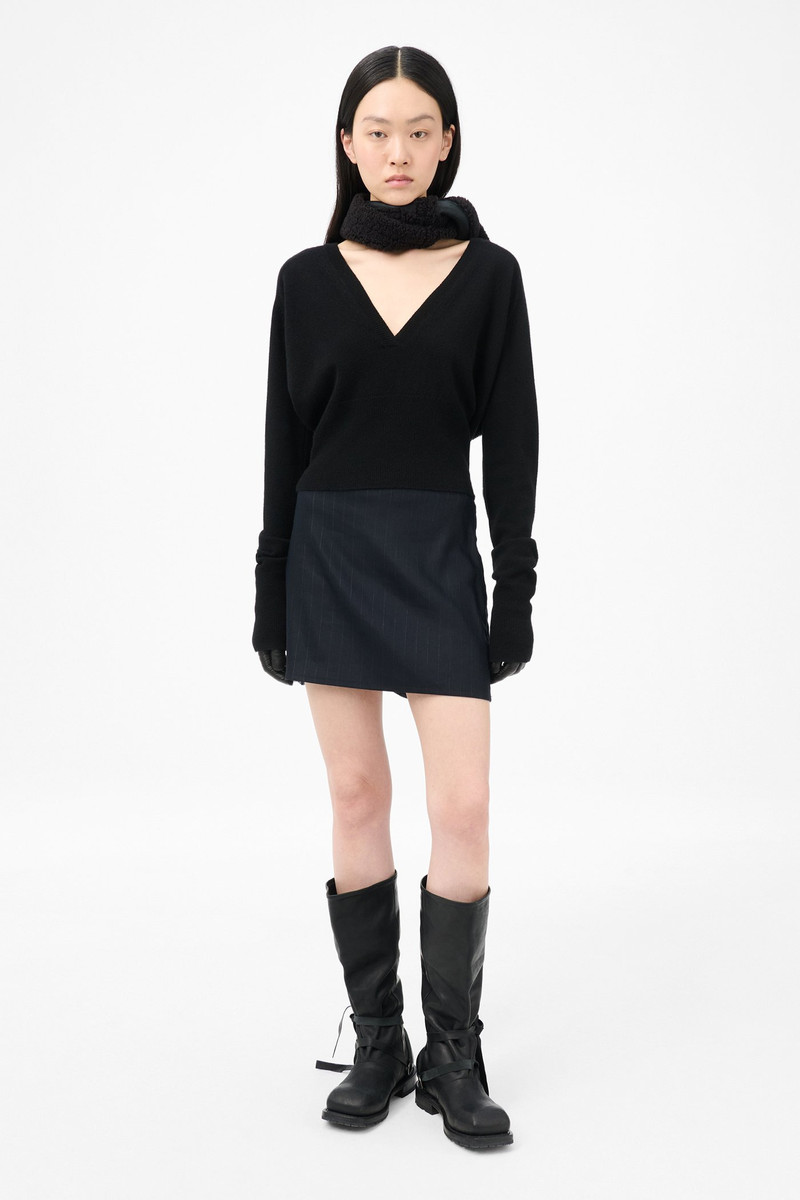 Our Legacy Mini Skirt Night Covert Flex Pinstripe outlook