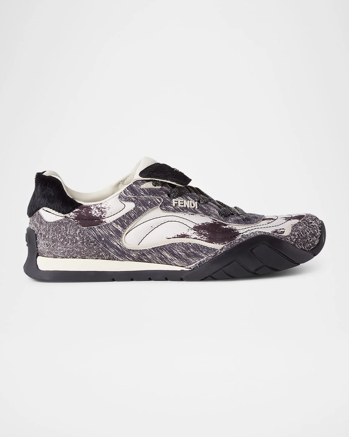 Wave Pulse Mixed-Media Low-Top Sneakers - 1