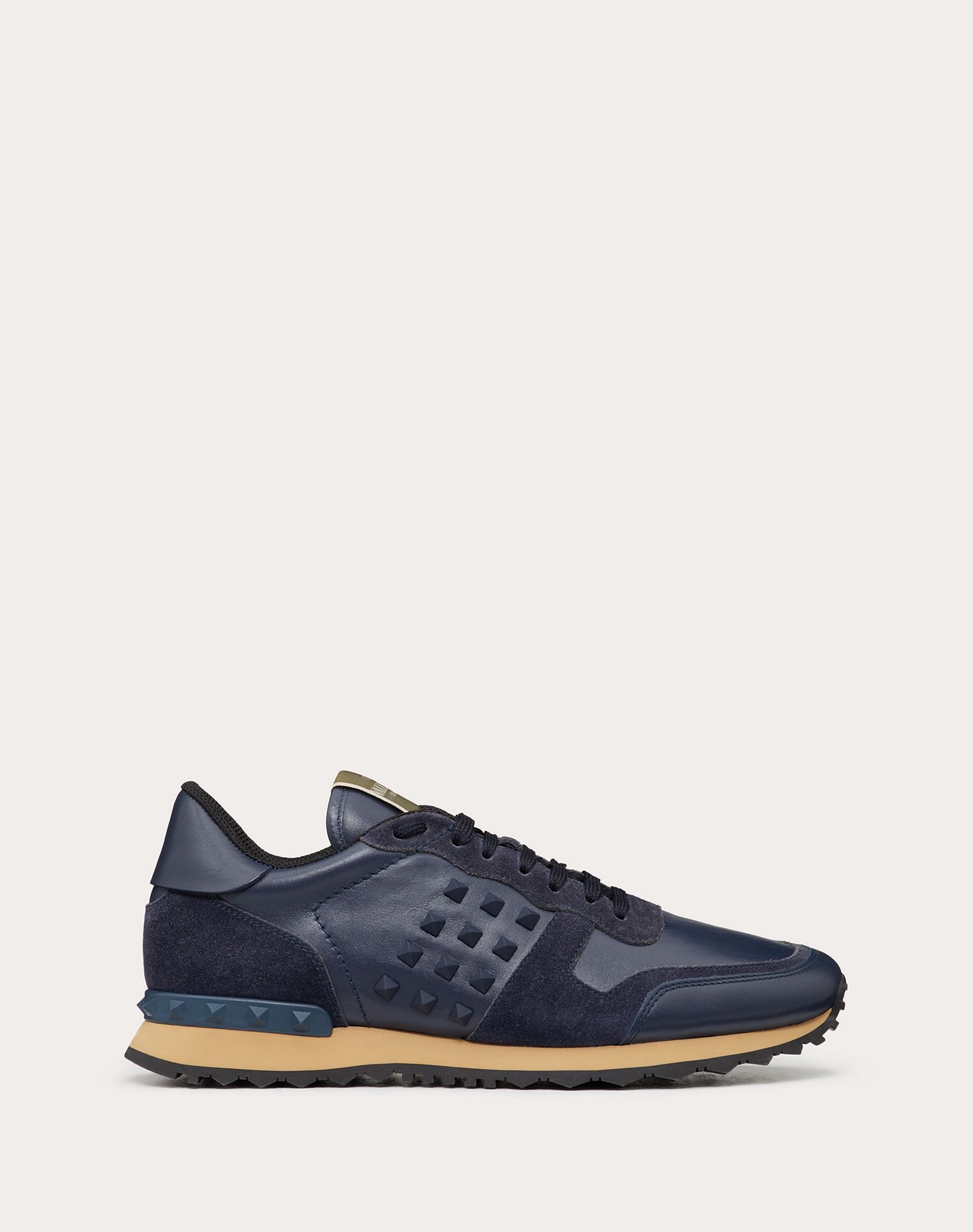 ROCKSTUD CALFSKIN SNEAKER - 1