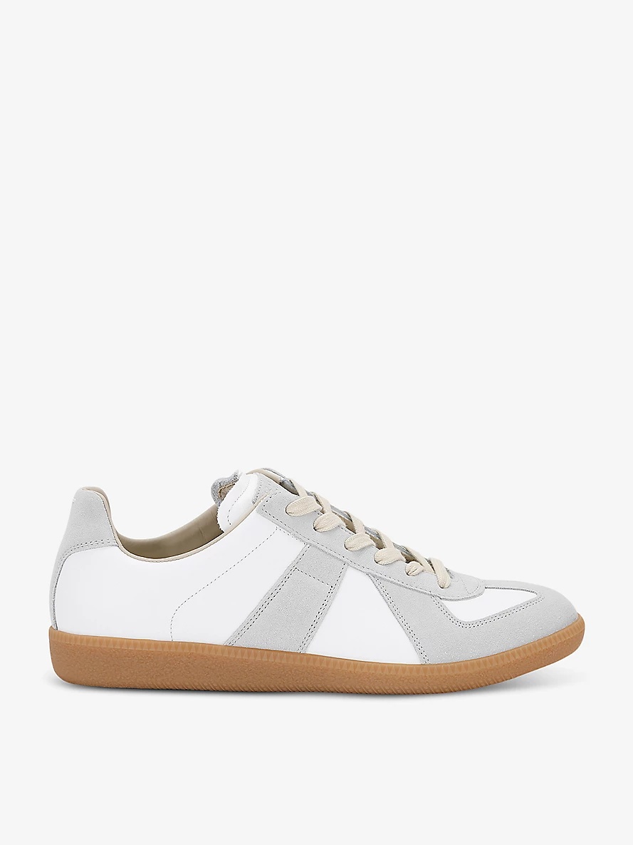 Replica leather low-top trainers - 1