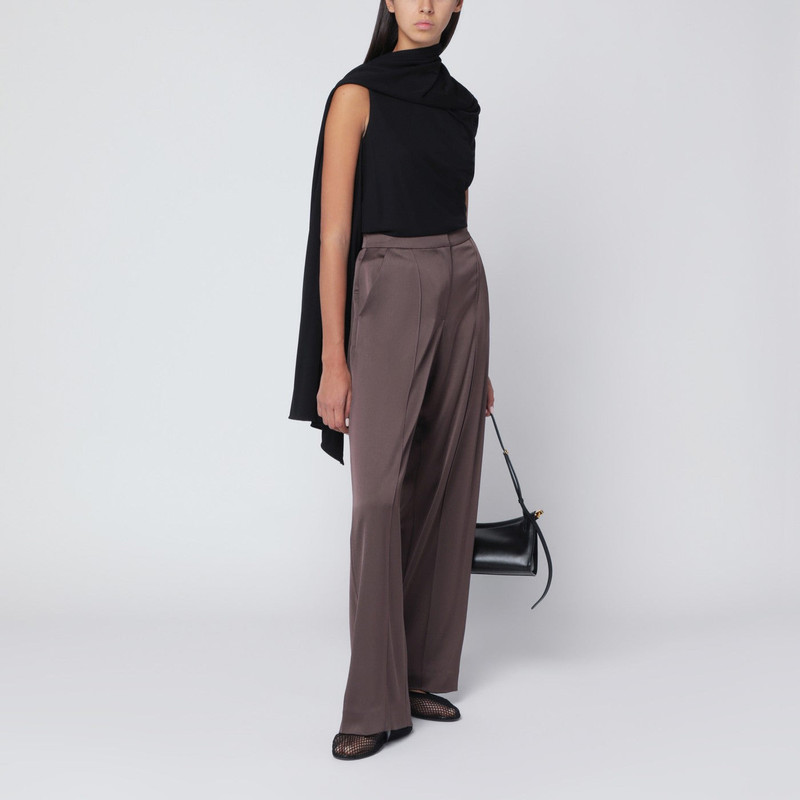 SIMKHAI Kyra trousers in chocolate satin outlook