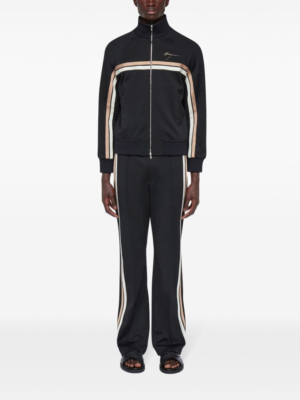logo-engraved  zip-up jacket - 2