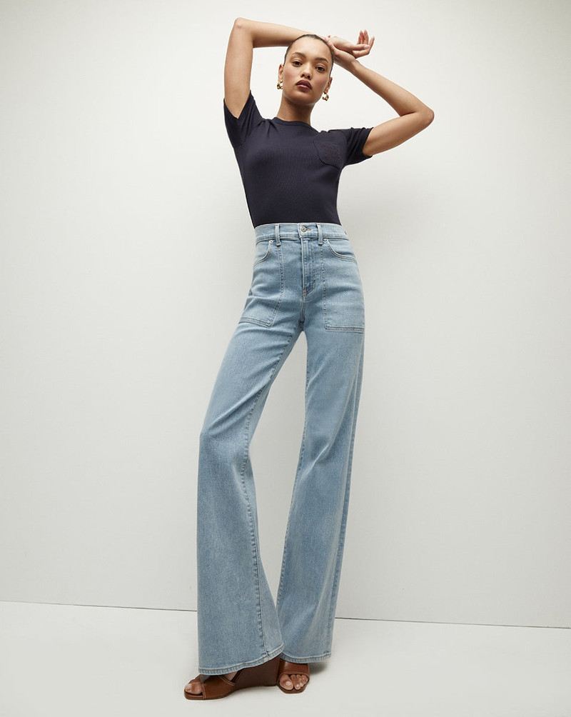VERONICA BEARD CROSBIE SLIM WIDE LEG | PATCH POCKETS outlook