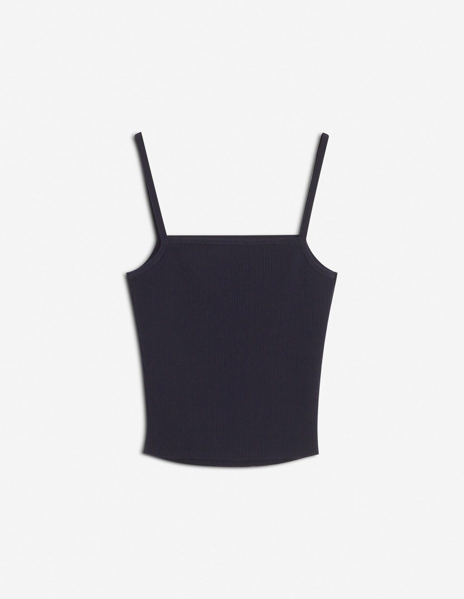BABY FOX PATCH FINE RIB CROPPED TOP - 5