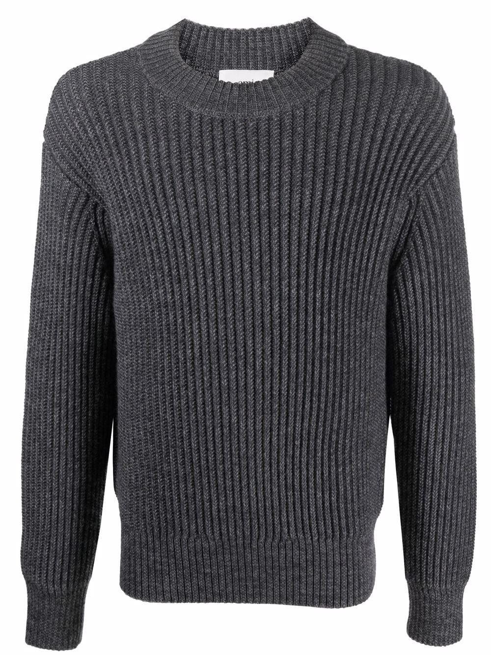 ribbed-knit crew-neck jumper - 1