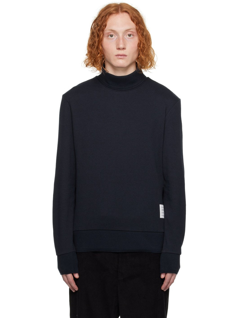 Navy Rib Turtleneck 1