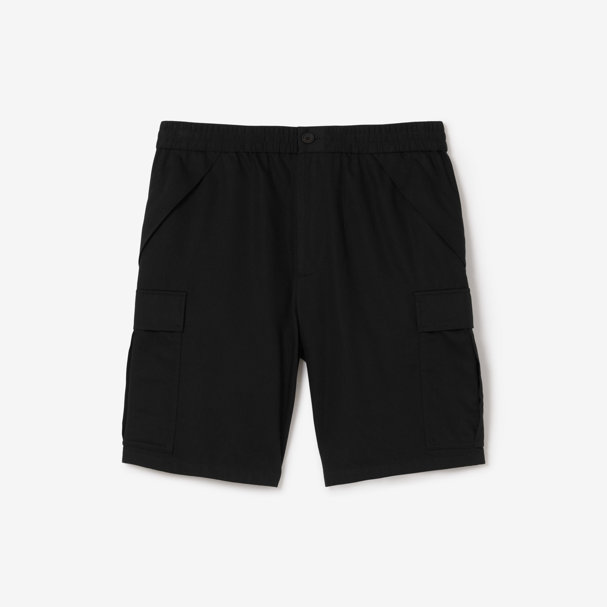 Logo Detail Cotton Cargo Shorts - 1