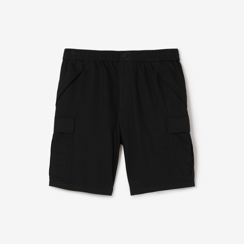 Logo Detail Cotton Cargo Shorts 1