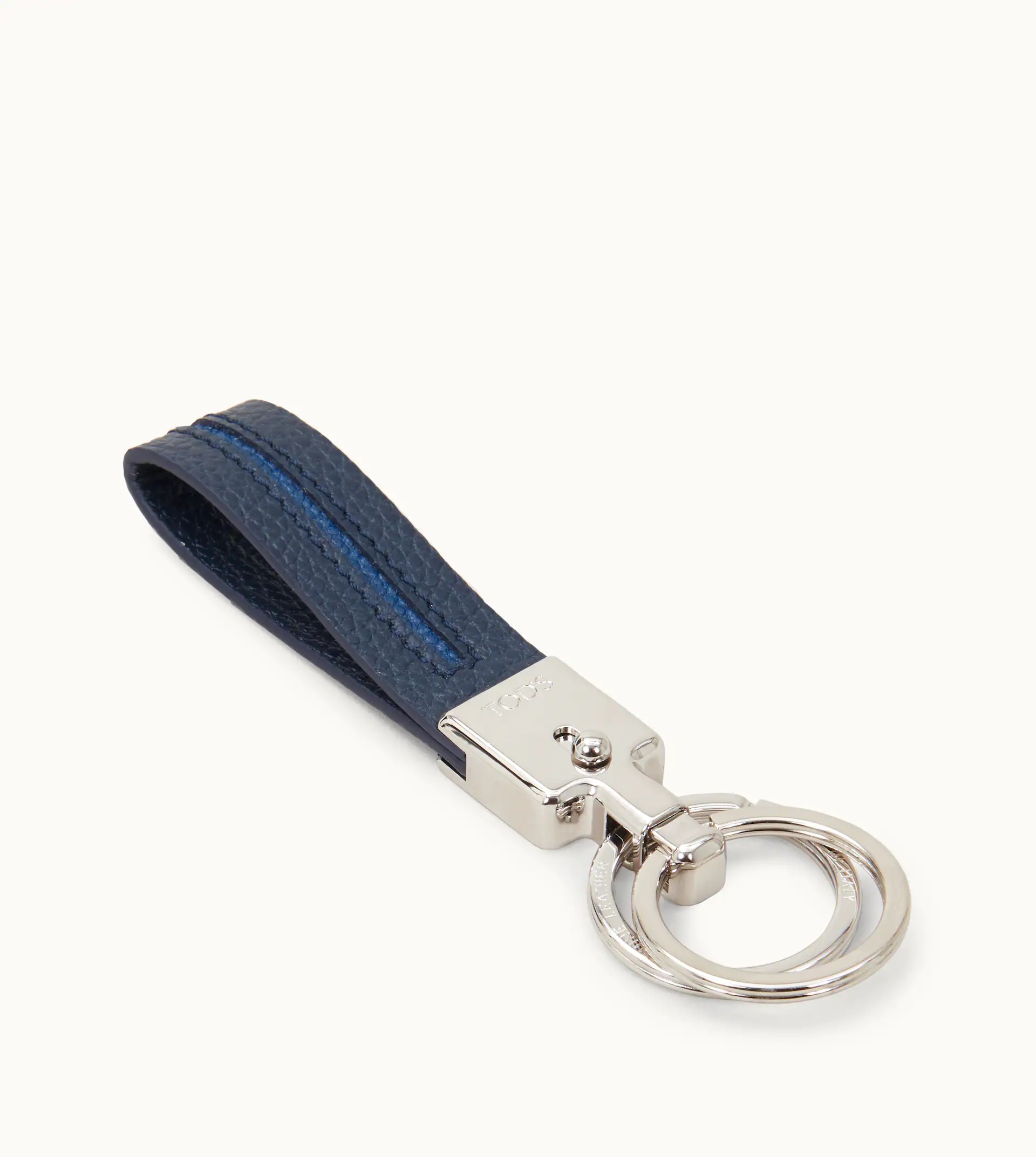 KEYHOLDER IN LEATHER - BLUE - 3