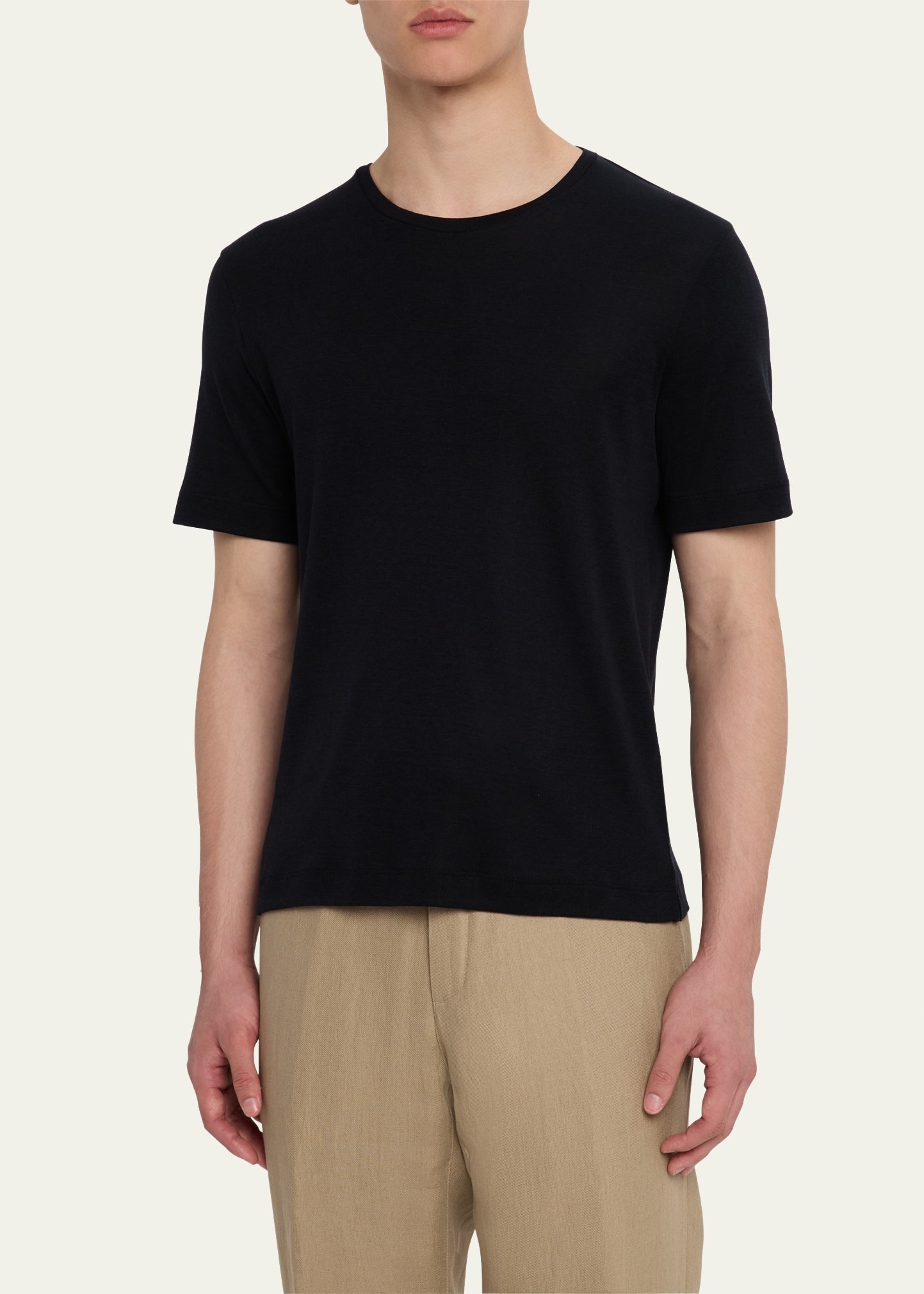 Men's Mazzorbo Silk and Cotton Crewneck T-Shirt - 4