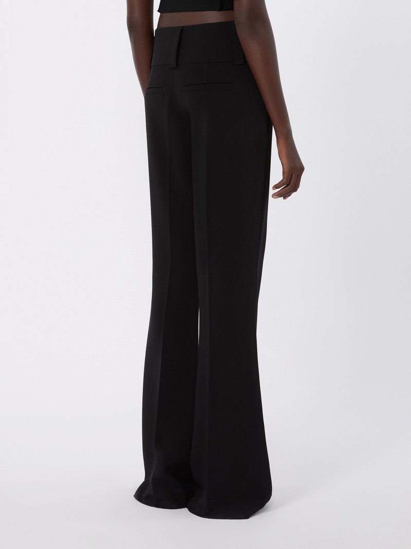 VELA Flared stretch viscose trousers - BLACK 4