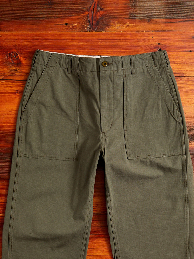 Fatigue Pants in Olive Heavyweight Cotton Ripstop 3