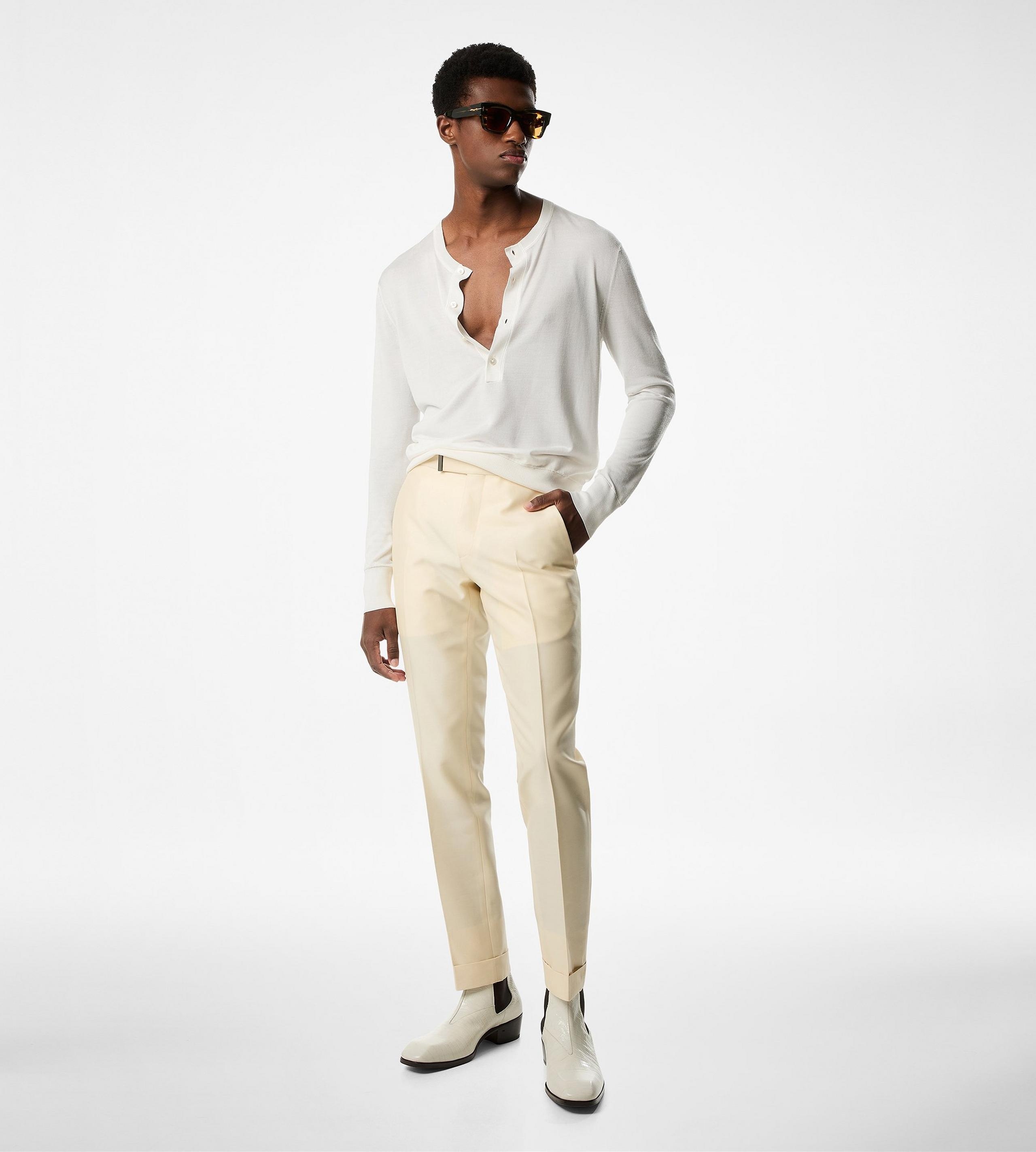 LIGHTWEIGHT SILK CUPRO HENLEY - 2