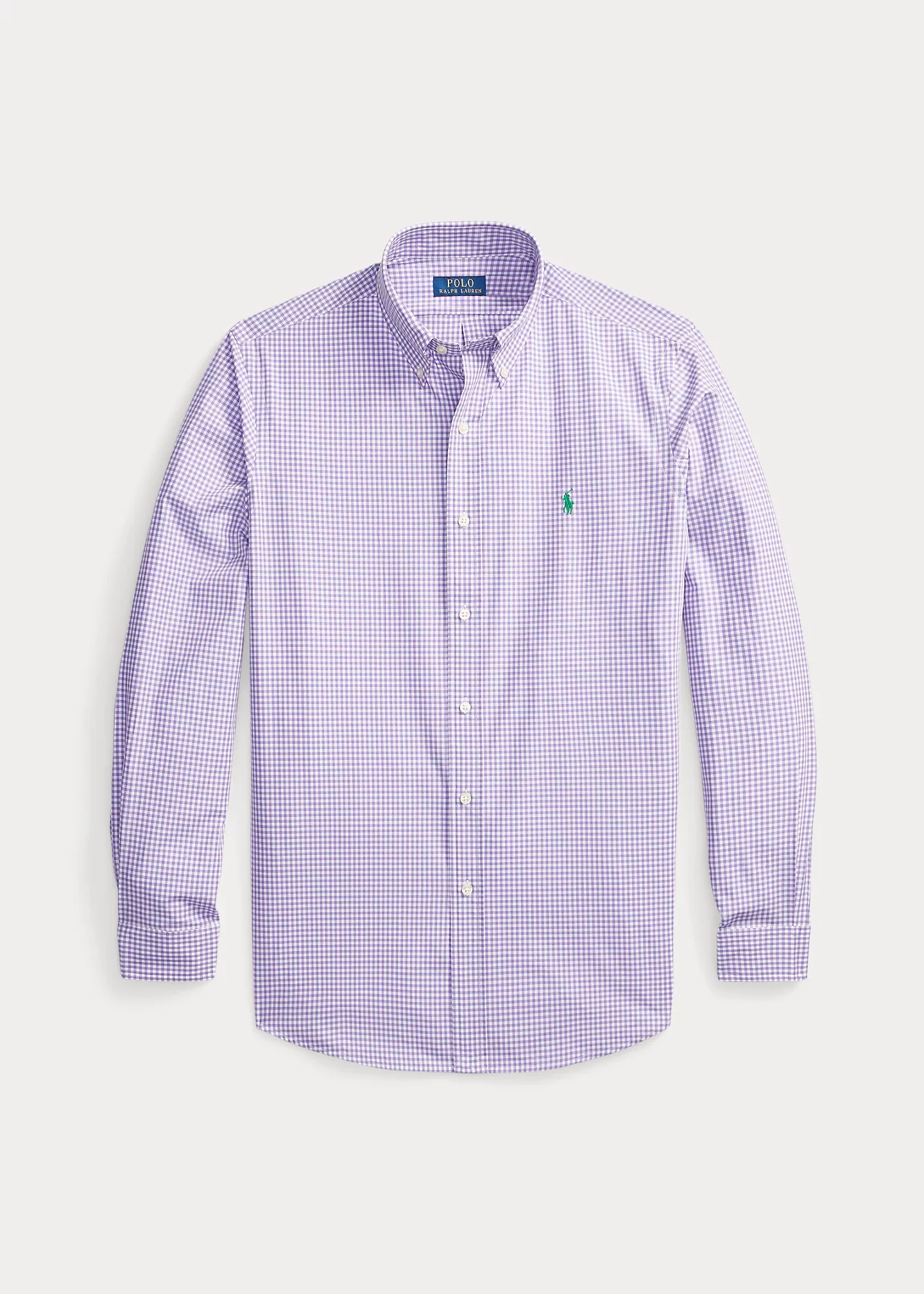 Classic Fit Gingham Stretch Poplin Shirt - 1