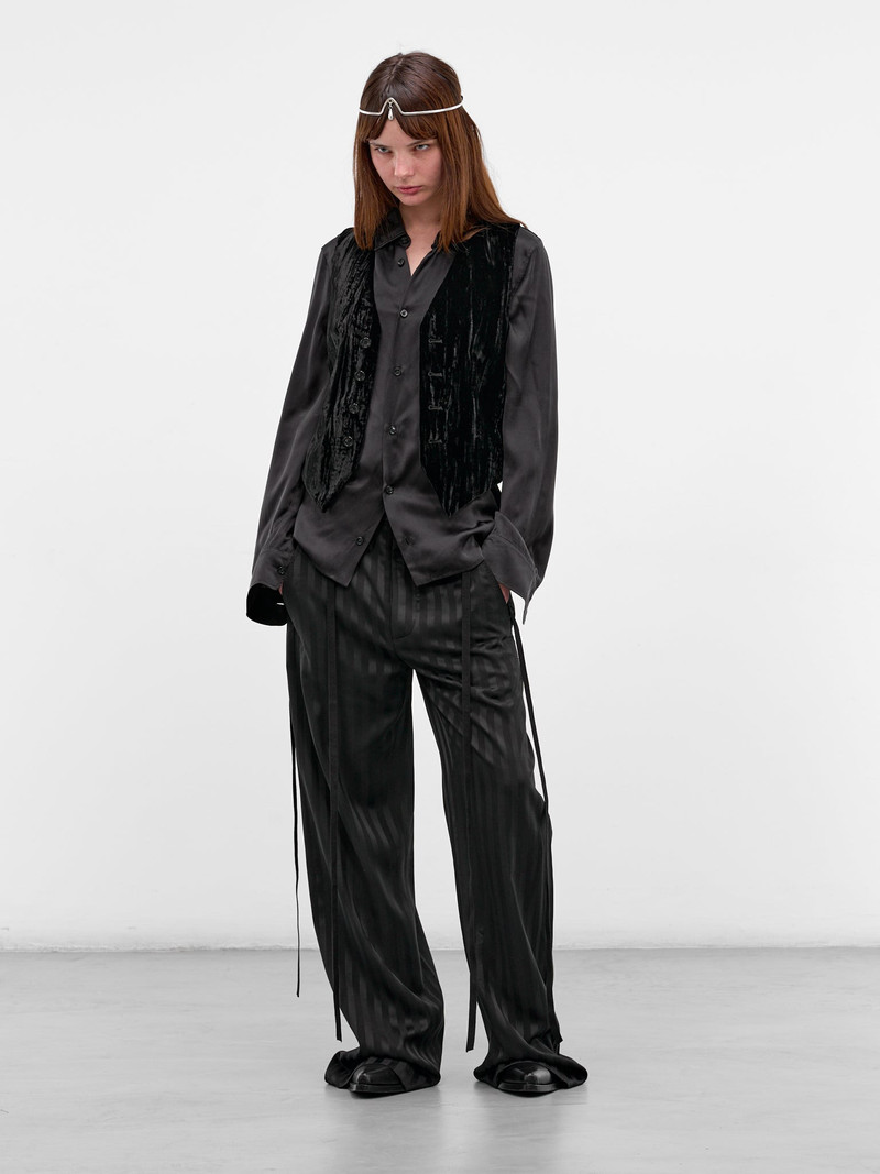 Ann Demeulemeester Anneke Striped Comfort Tailored Trousers outlook