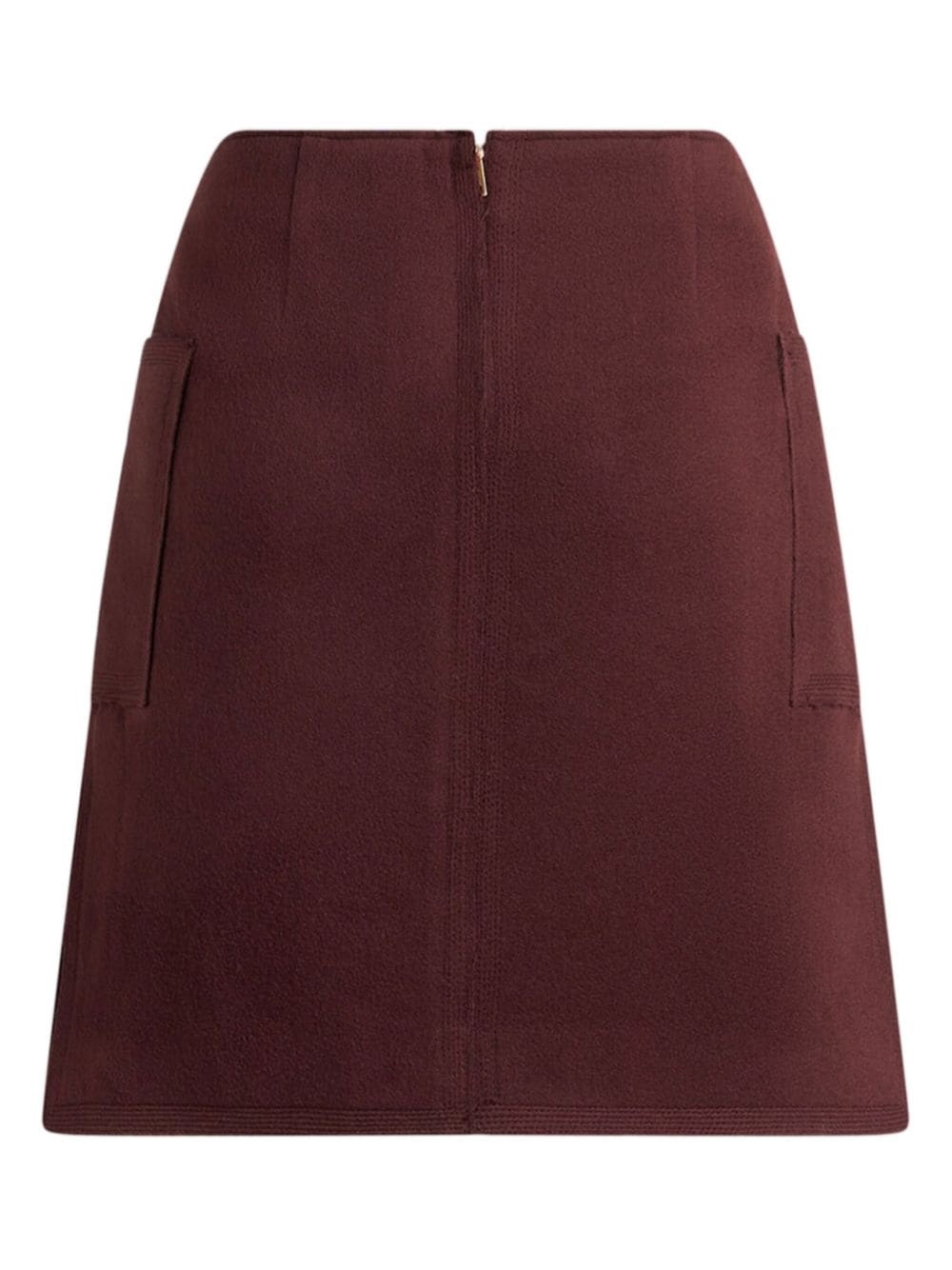 printed metallic-effect mini skirt - 7
