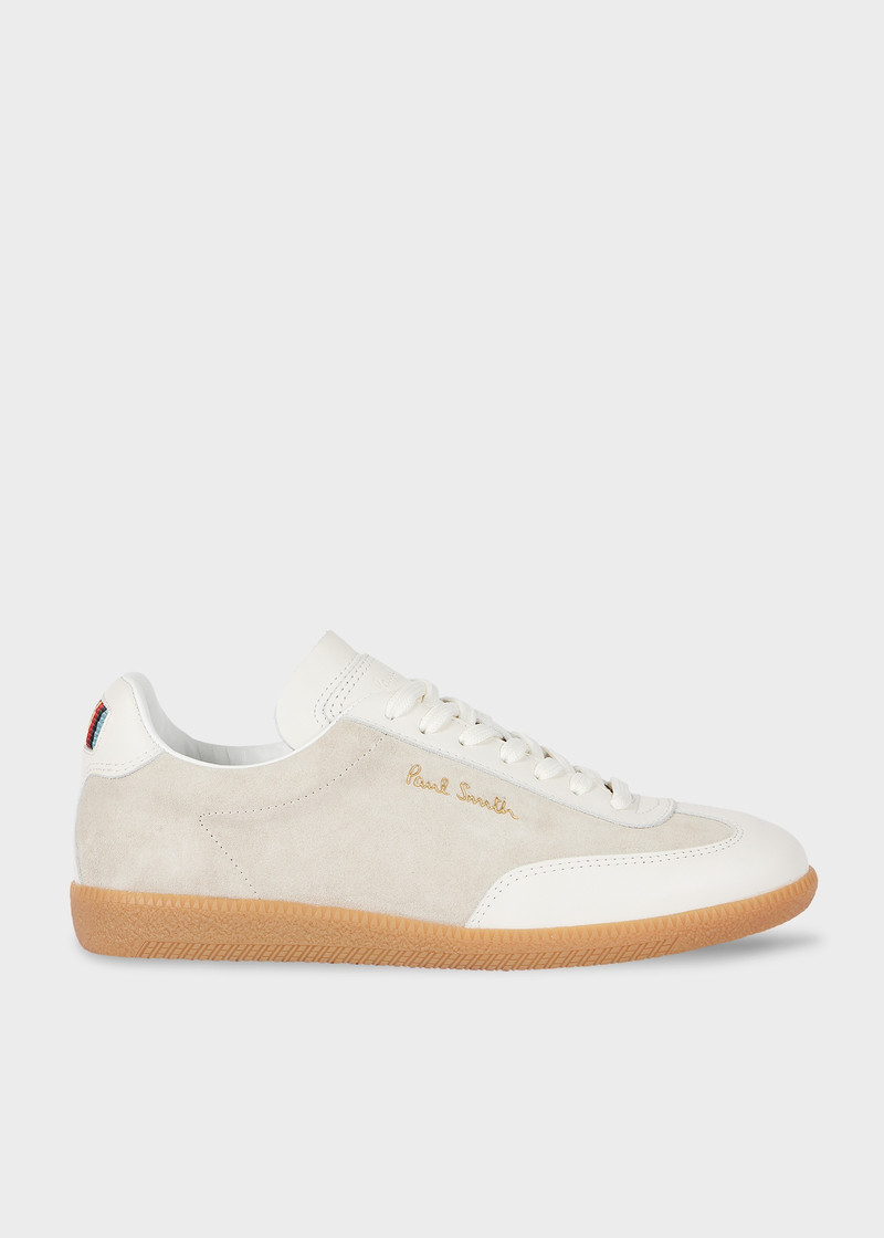Women's Ecru Leather 'Como' Trainers 1