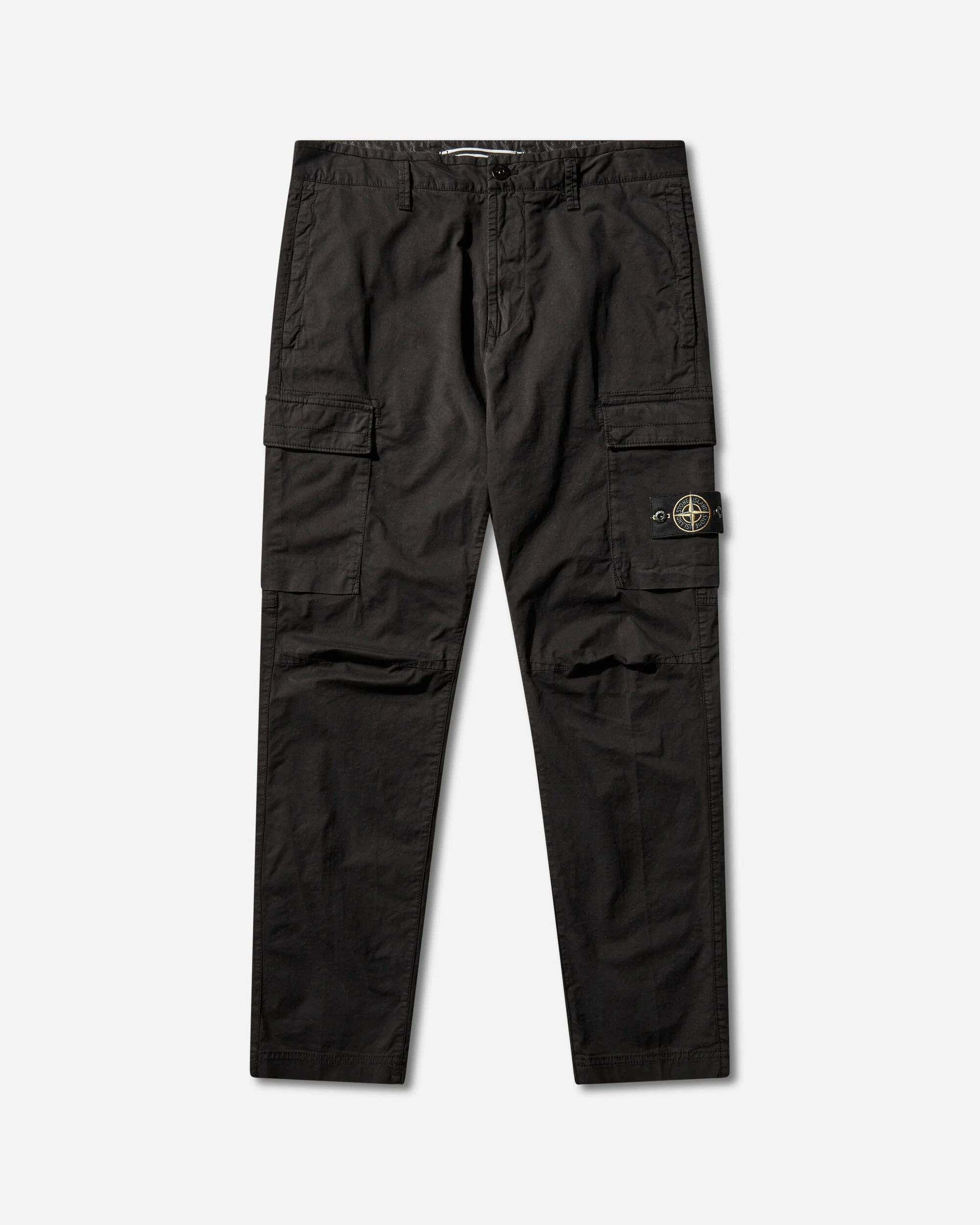 Men's Stretch Organic Cotton Twill Cargo Pants Black - 1