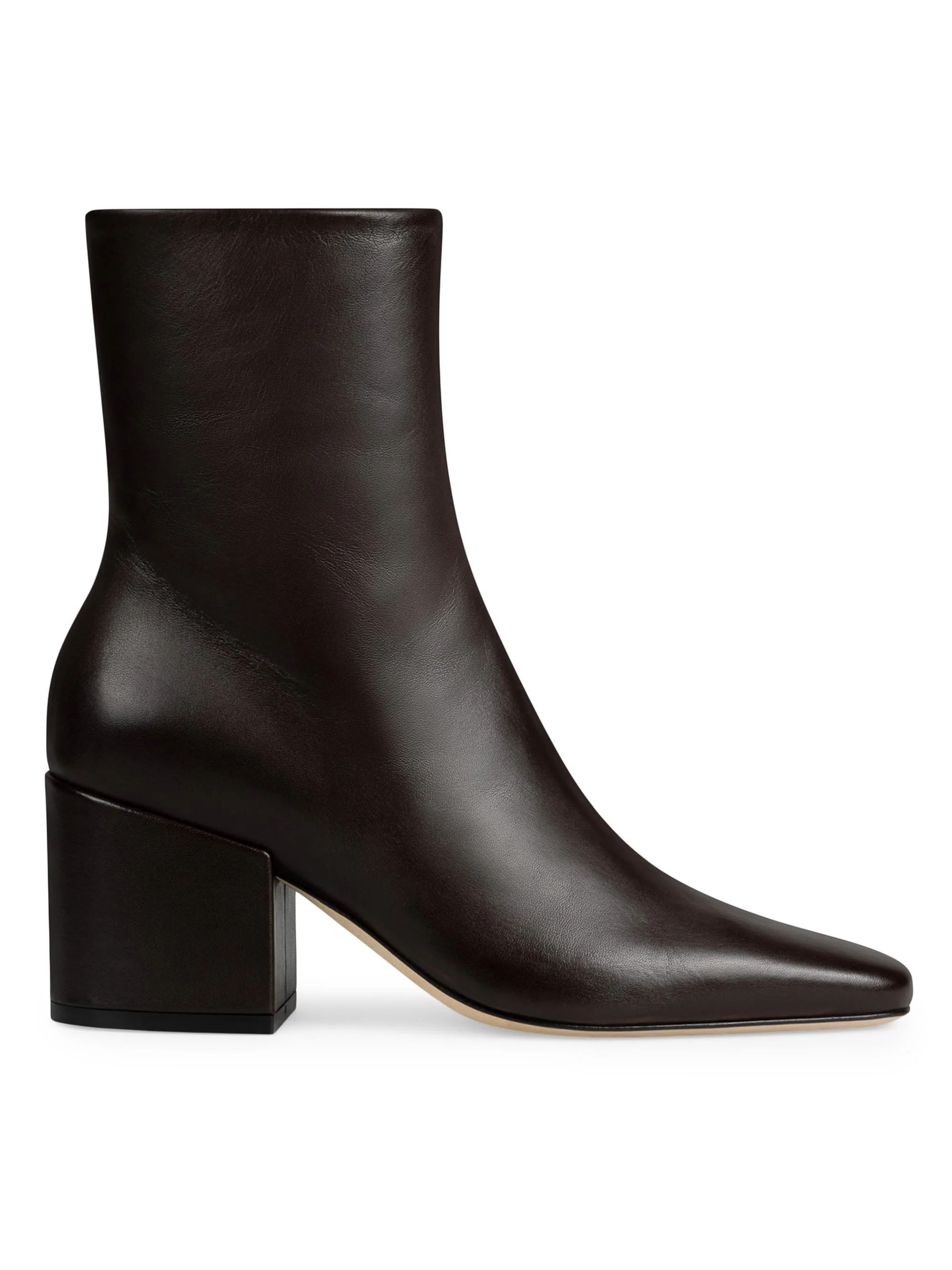 Women's Alma 70MM Leather Ankle Boots - Espresso - 1