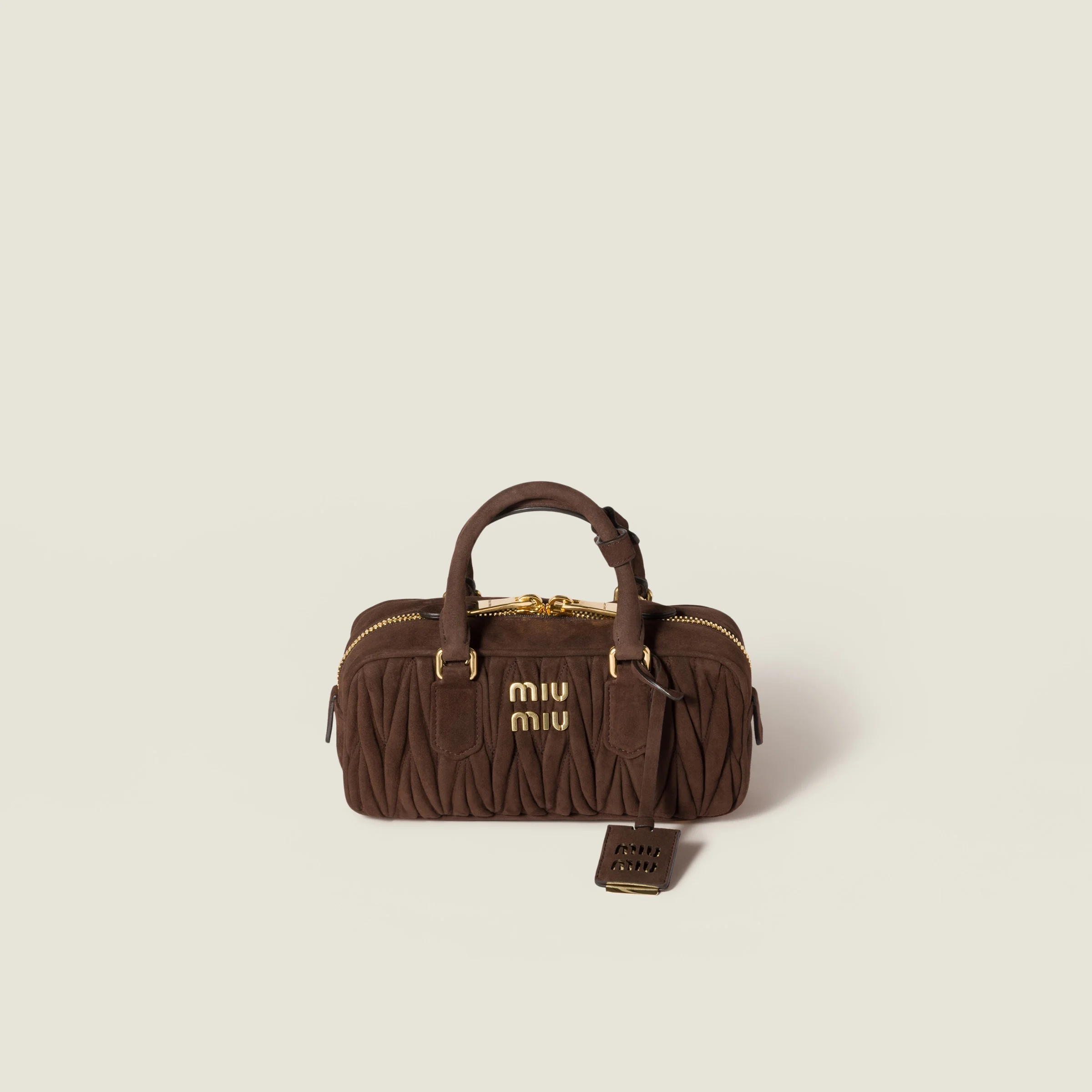 Arcadie matelassé suede bag - 1