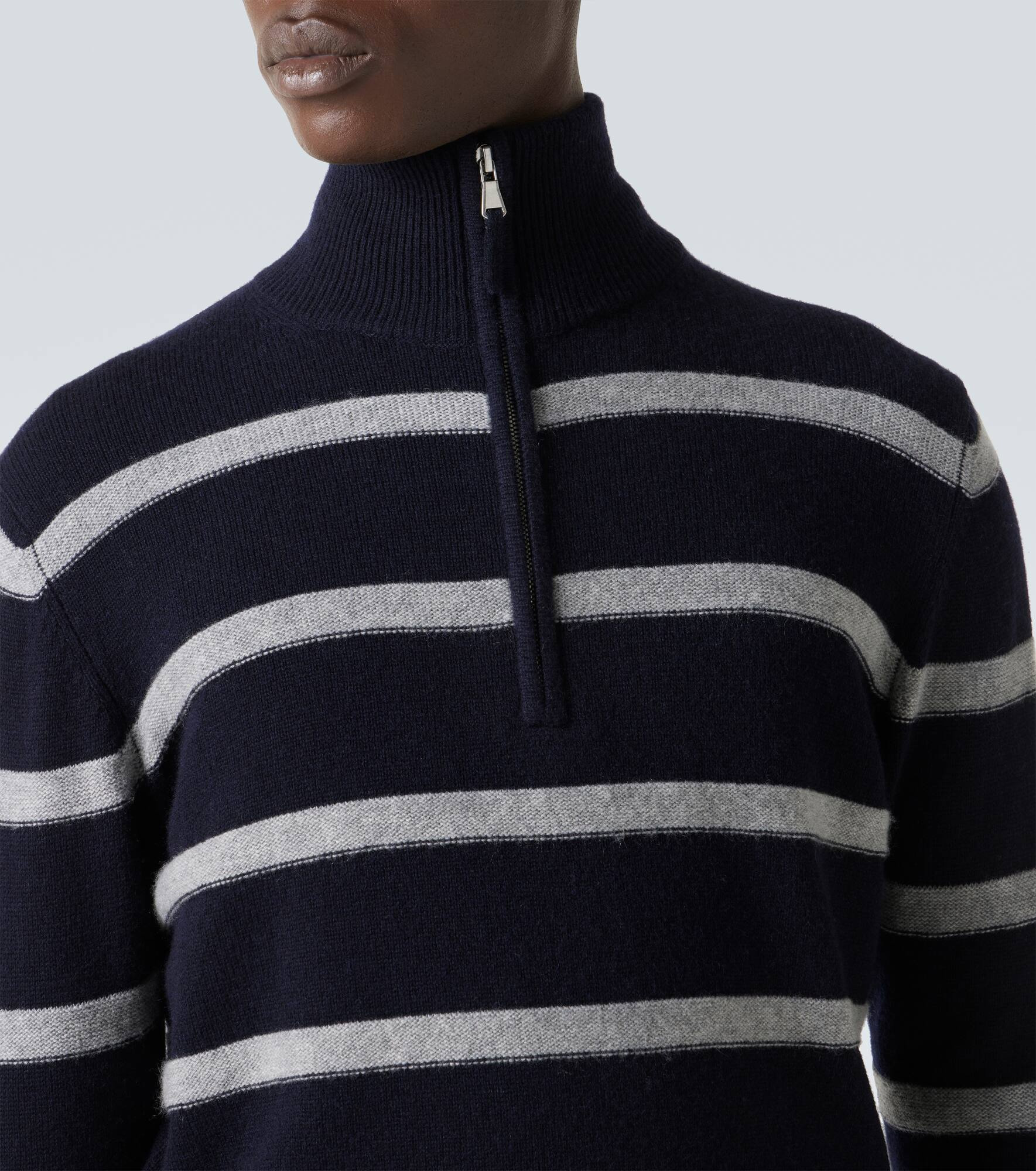 Wool and cashmere half-zip sweater - 6