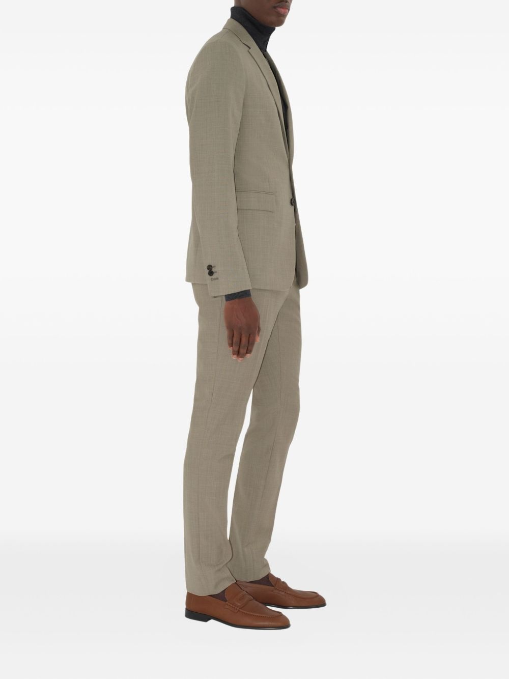 wool single-breasted blazer - 3