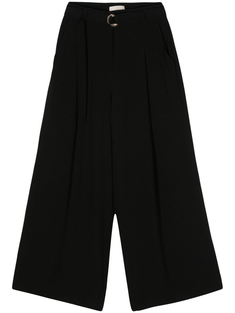 belted crepe palazzo pants 1