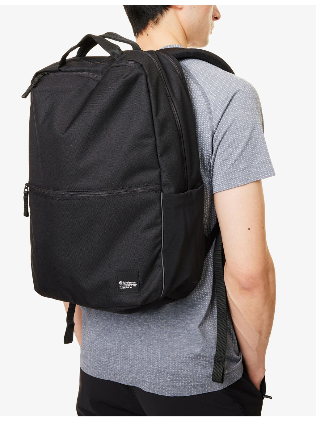 Double-Zip Woven Backpack 22L - 2