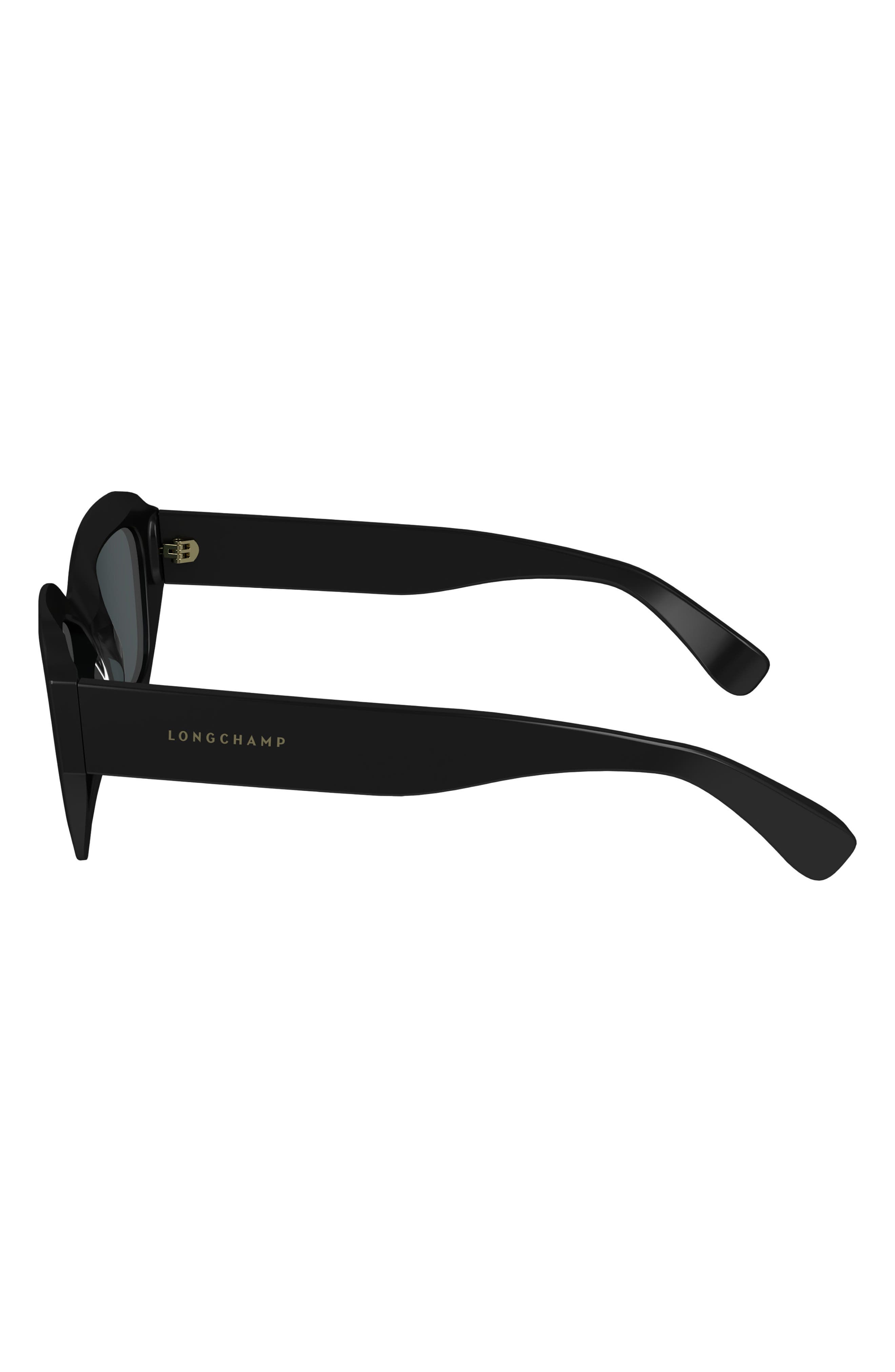 Longchamp Heritage 50mm Cat Eye Sunglasses in Black at Nordstrom - 3