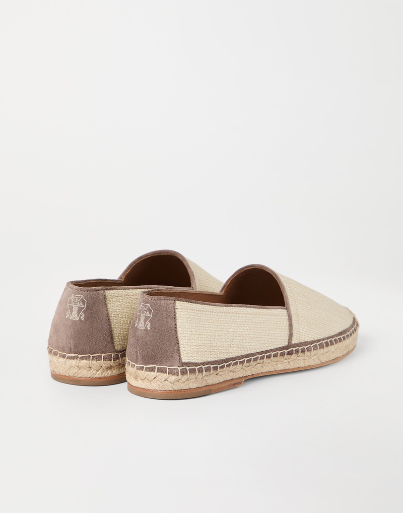 Brunello Cucinelli Techno raffia espadrilles with piping outlook