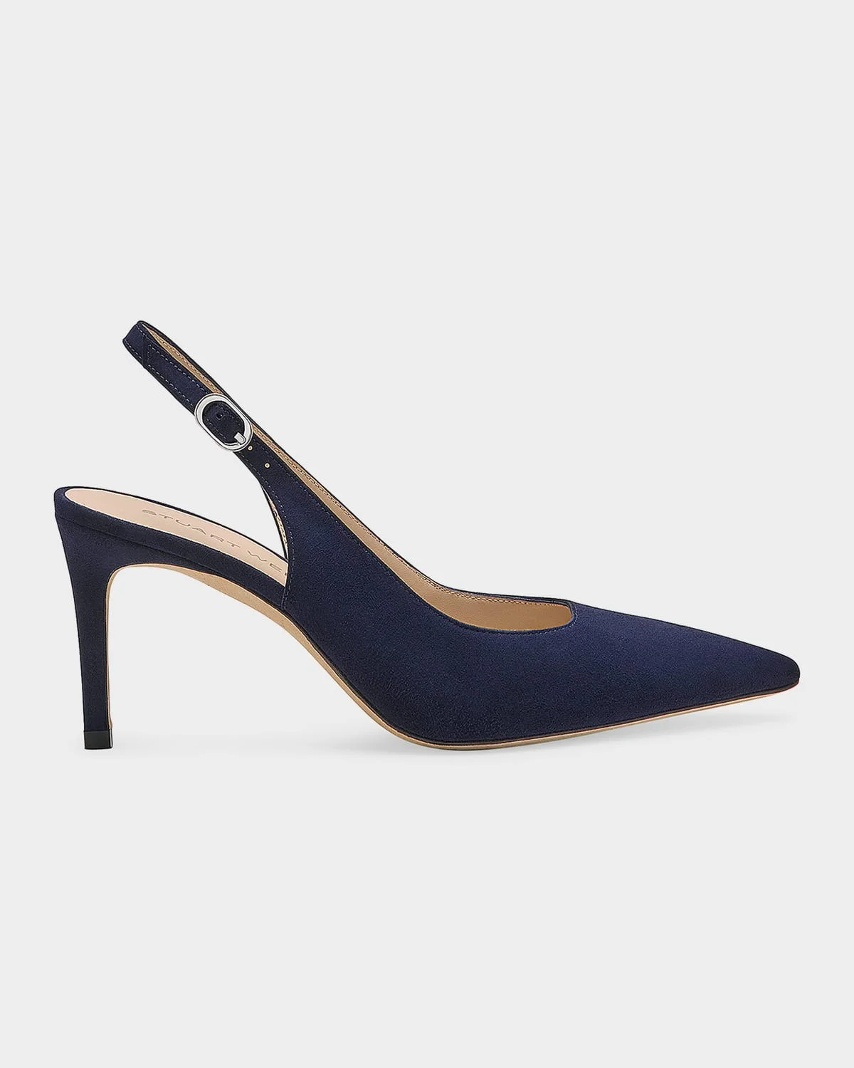 75mm Stuart Power Suede Slingback Pumps - 1