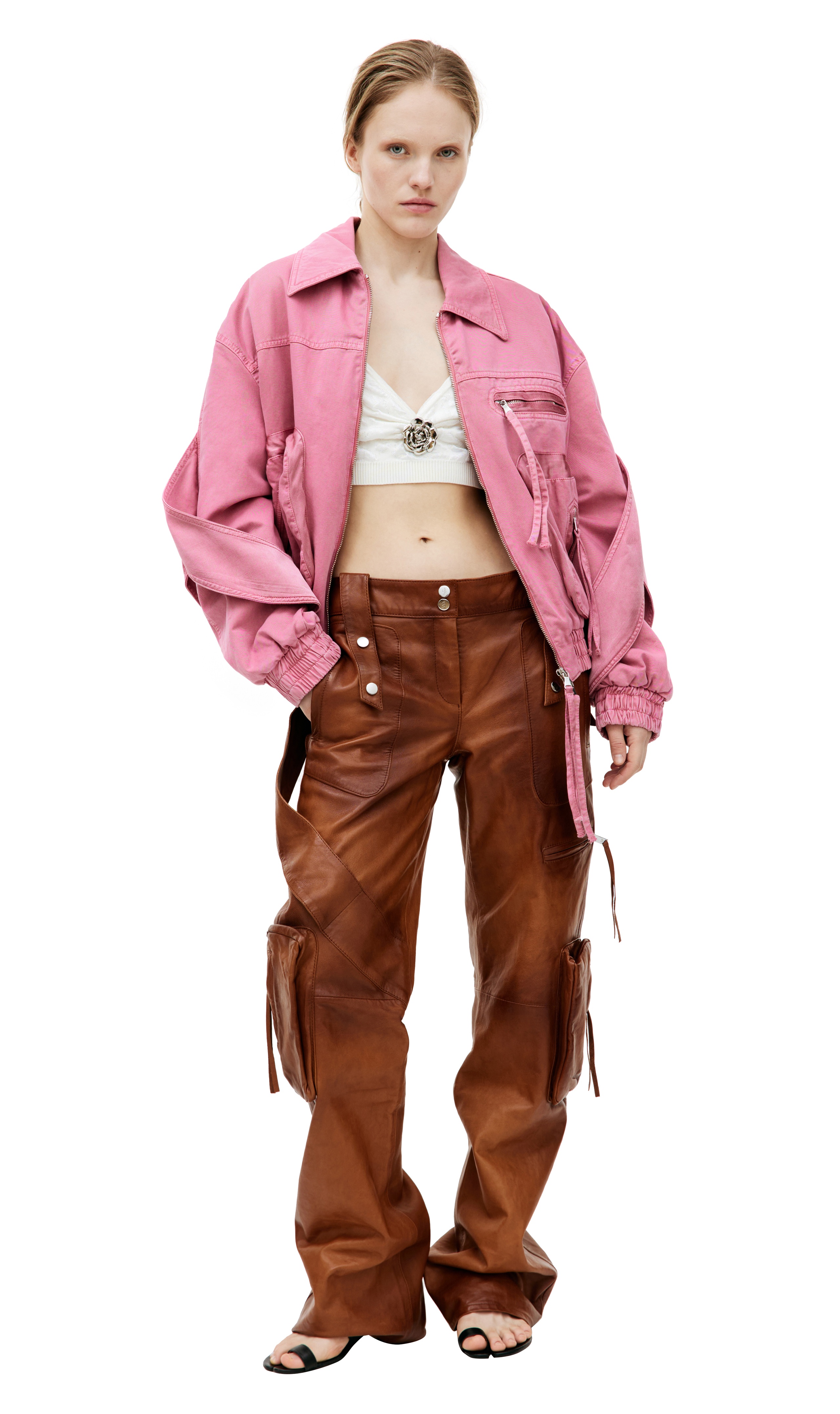 PINK PADDED BOMBER JACKET - 3