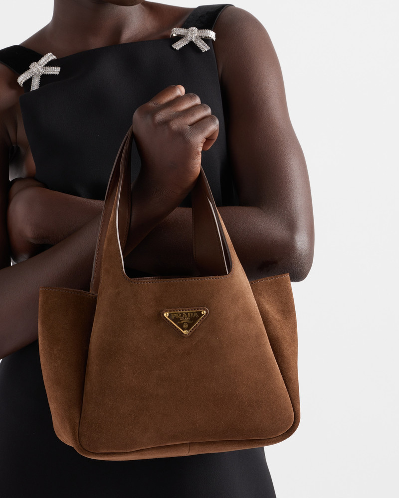 Mini suede shopping bag 7