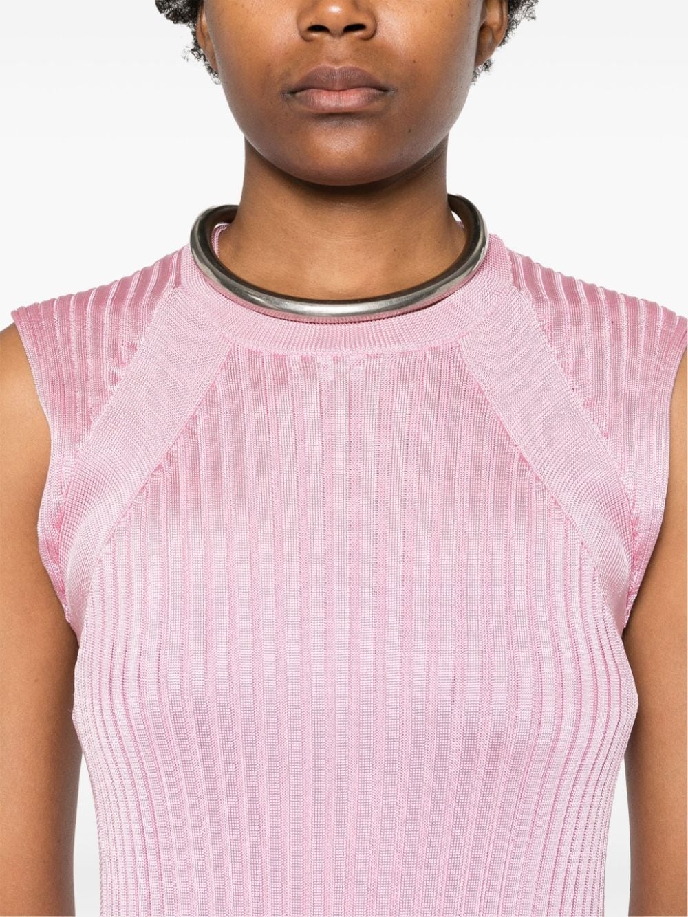 wide-ribbed sleeveless tunic - 5