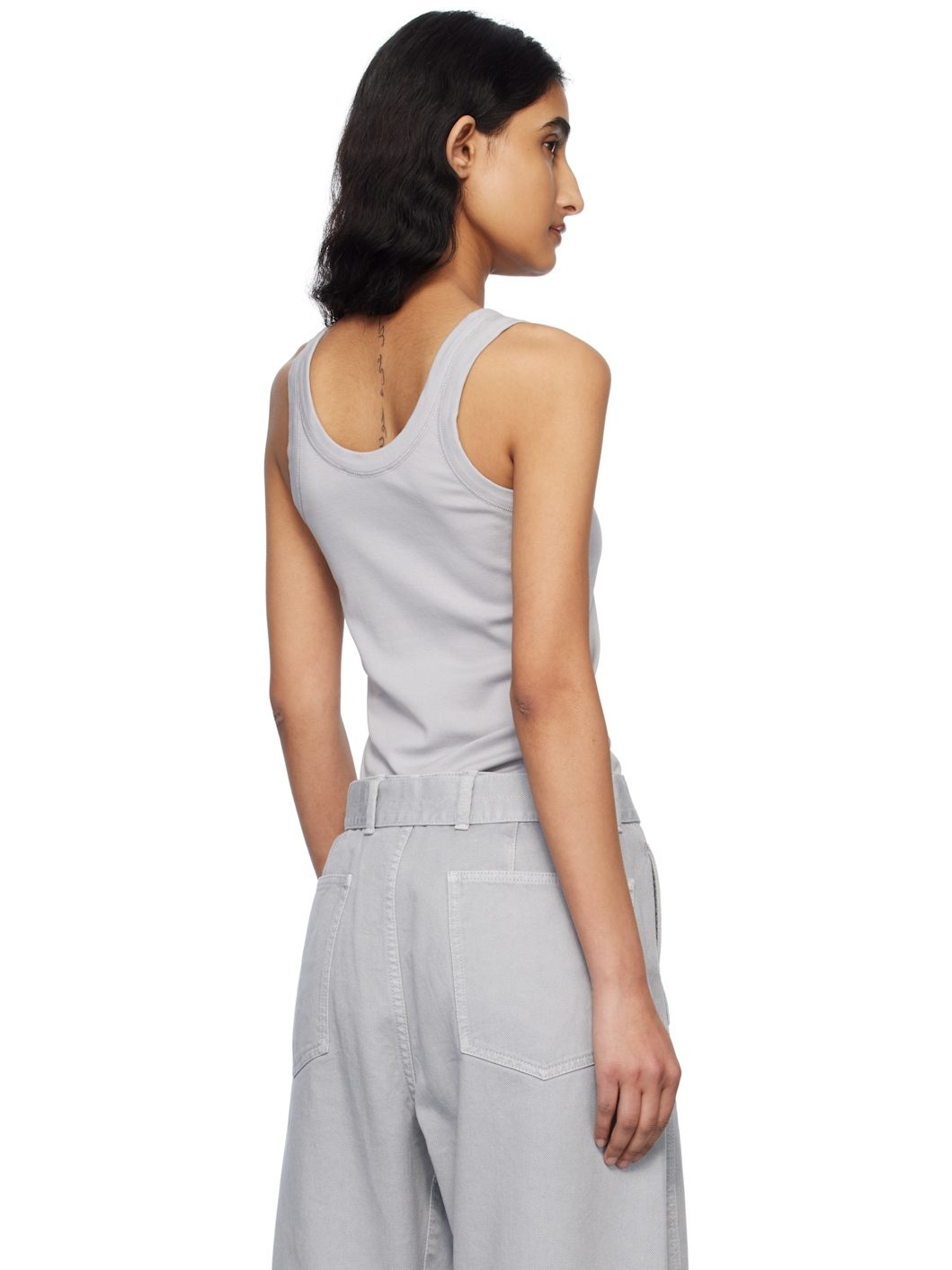 Gray Rib Tank Top - 3