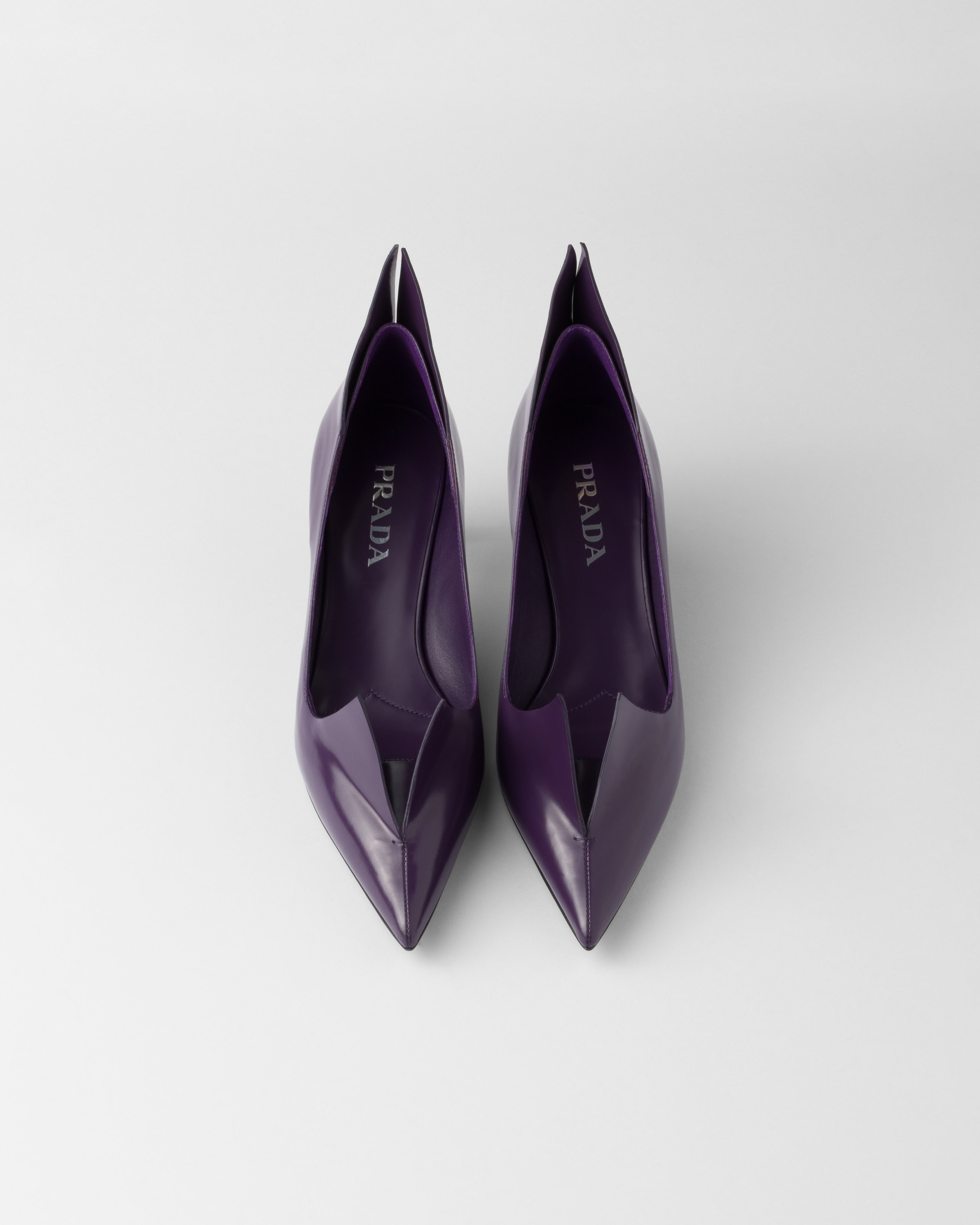 Brushed leather pumps - 4