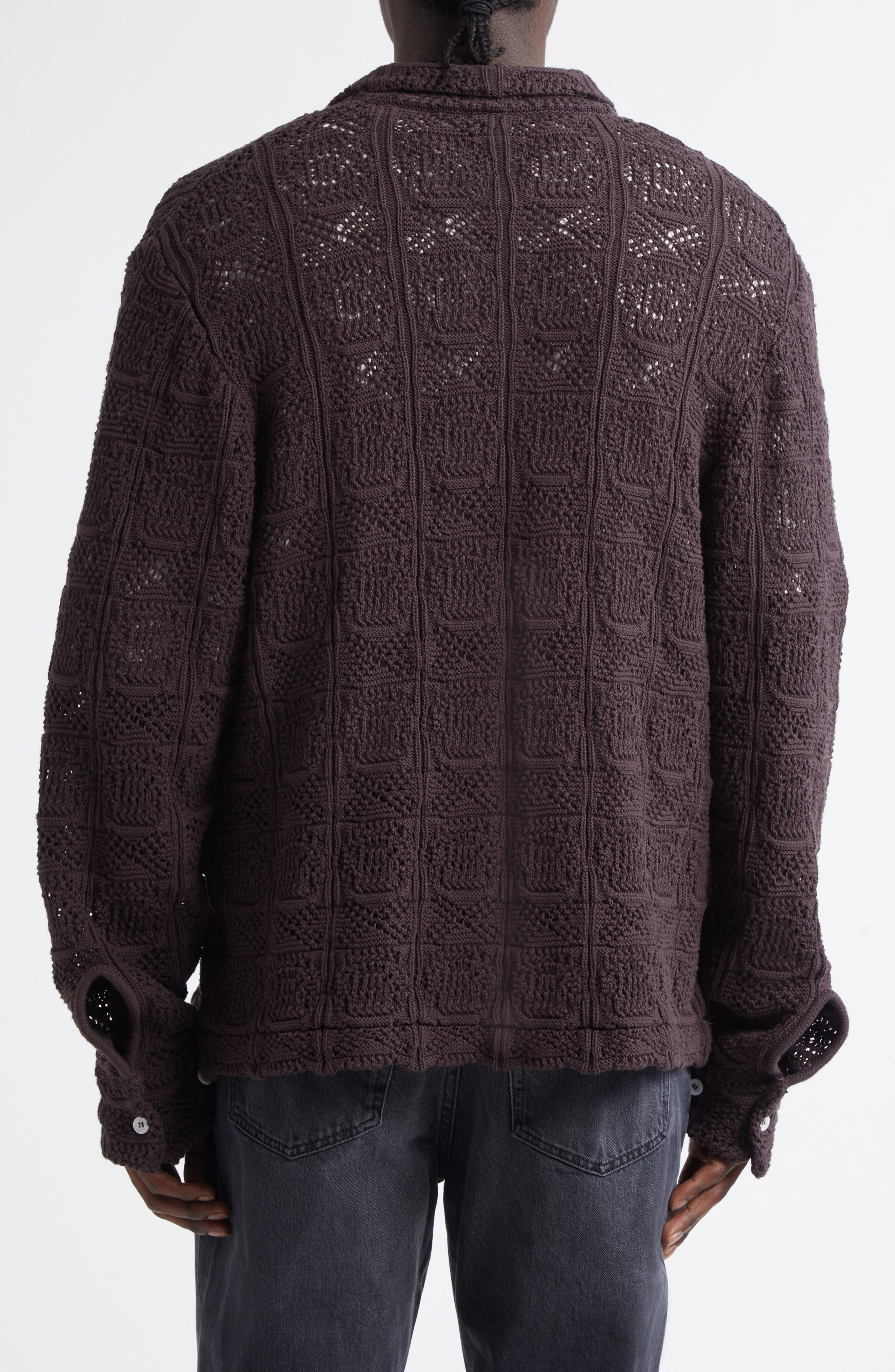 Séfr Myles Knit Overshirt in Heavy Roast Knit at Nordstrom - 2