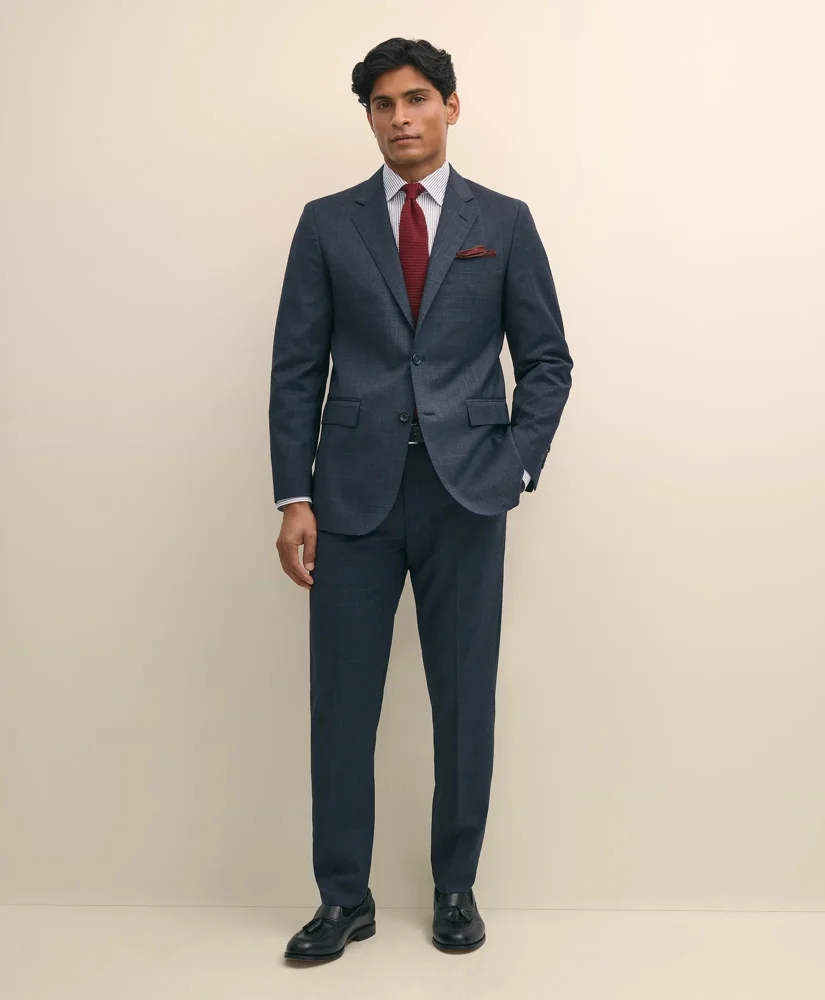 Slim Fit Wool Check 1818 Suit - 1