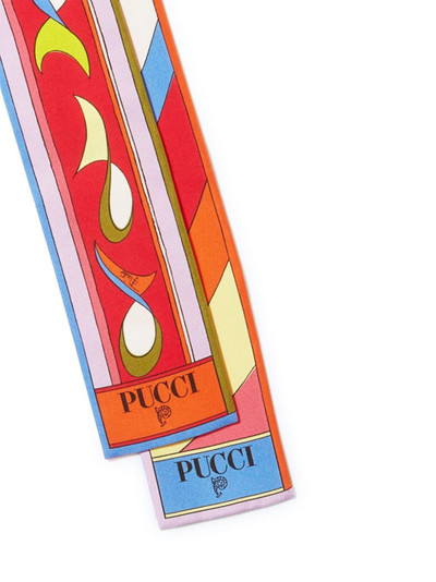 PUCCI Iride Pesci-print silk scarf outlook