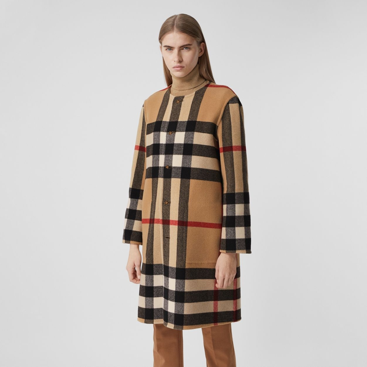 Reversible Check Technical Wool Coat - 5