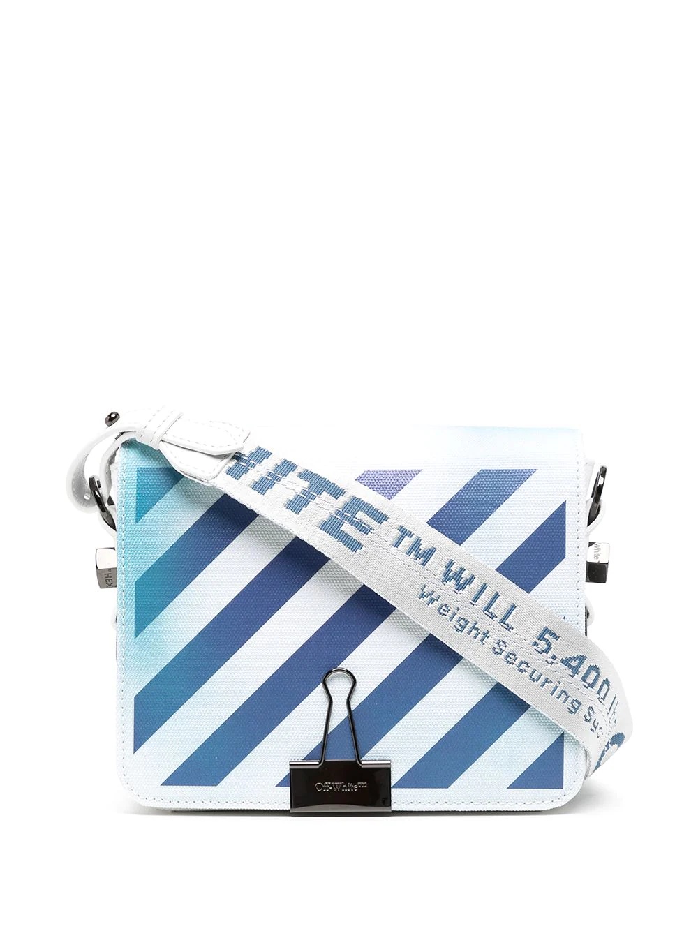 Binder-Clip striped shoulder bag - 6