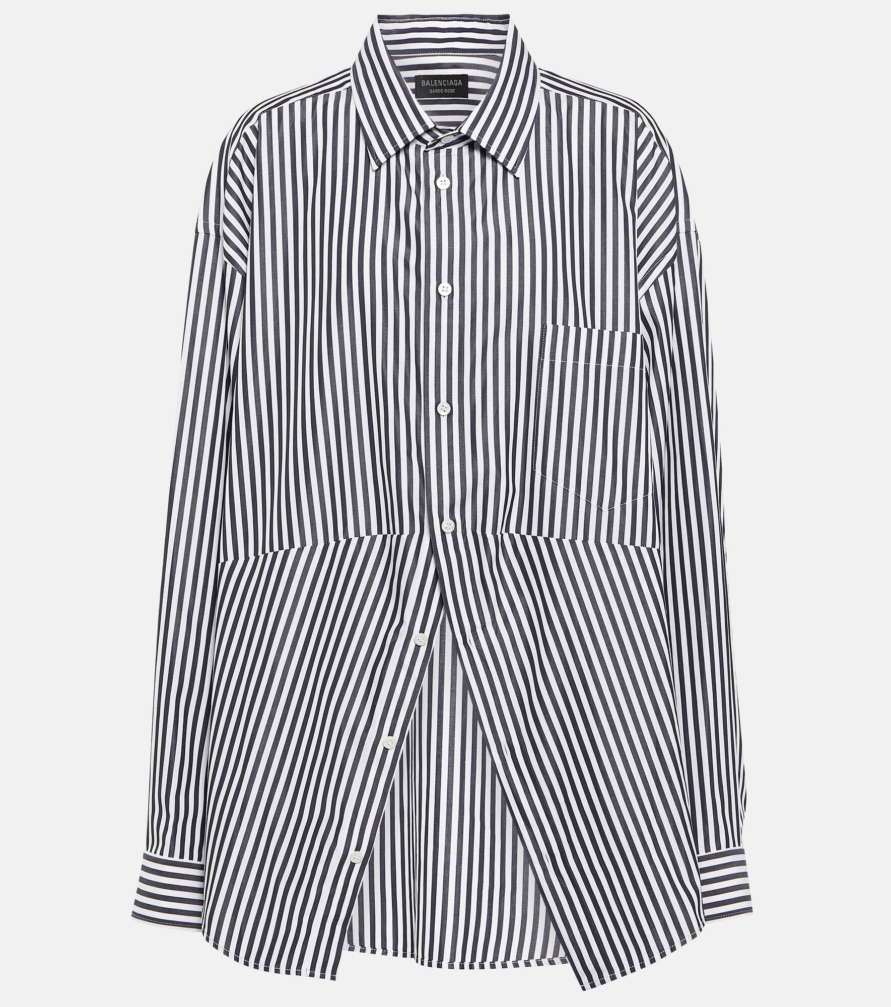 BALENCIAGA Swing striped cotton poplin shirt mytheresa REVERSIBLE