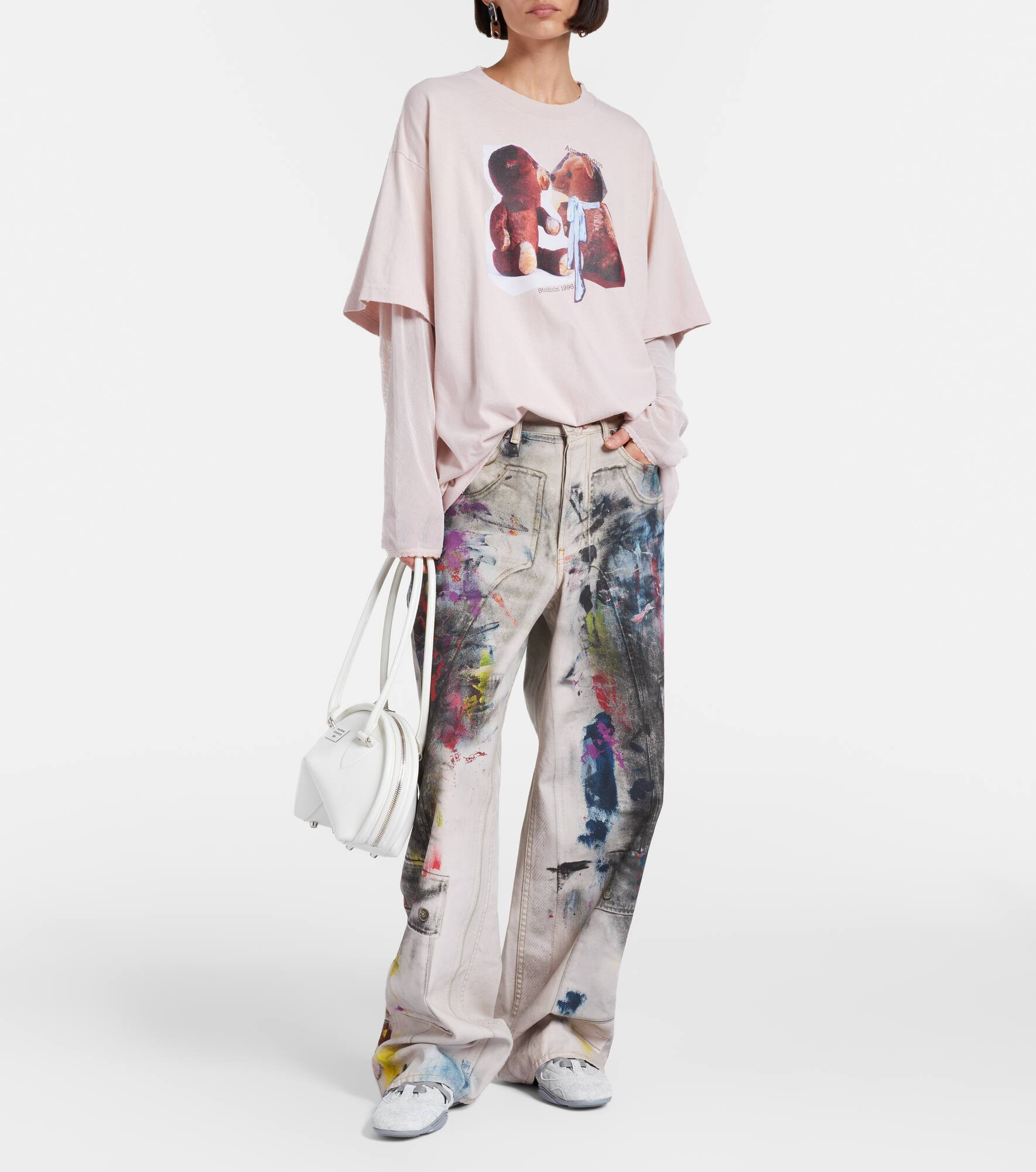 Layered printed cotton T-shirt - 2