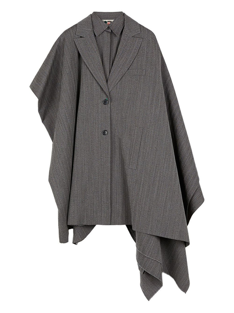 Daring pinstripe cape coat 1