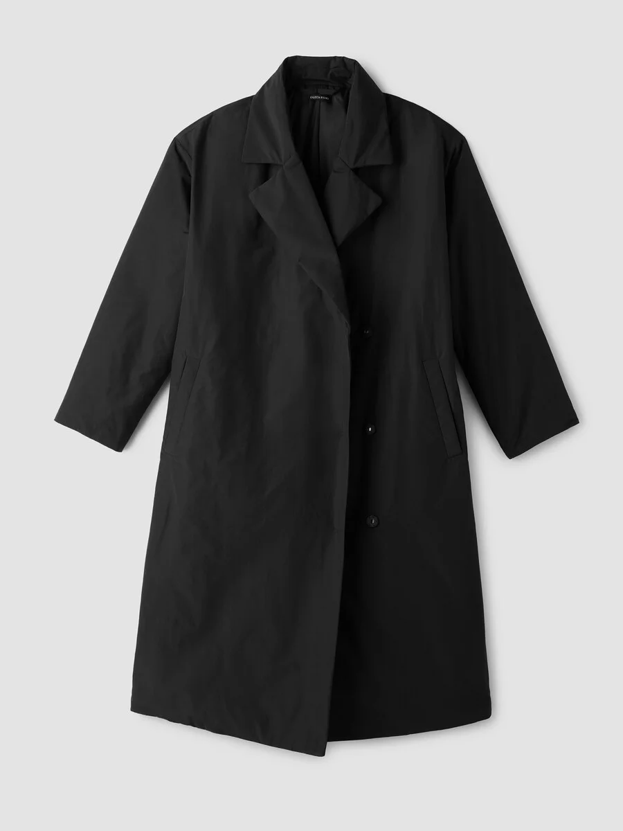 Light Cotton Nylon Padded Trench Coat - 1