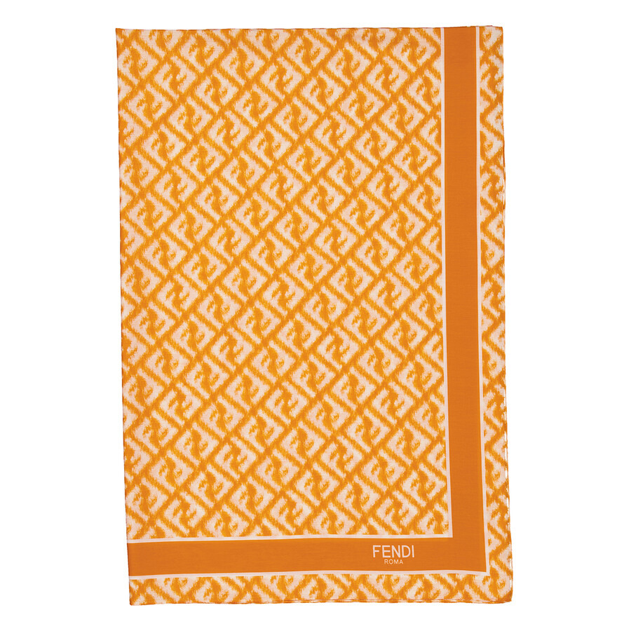 Fendi Motif Print Cotton Blend Scarf - 4