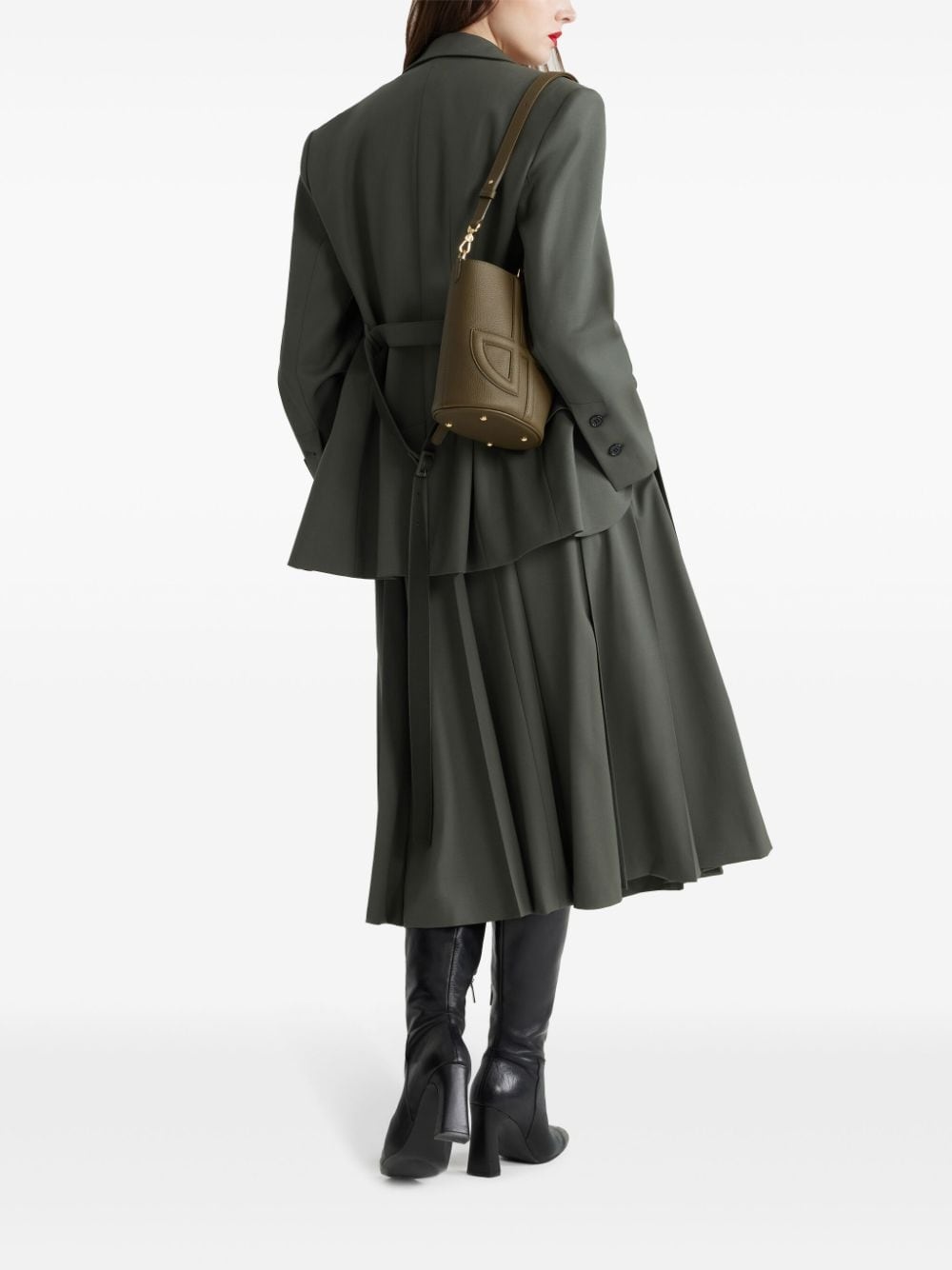 belted-waist virgin-wool blazer - 3