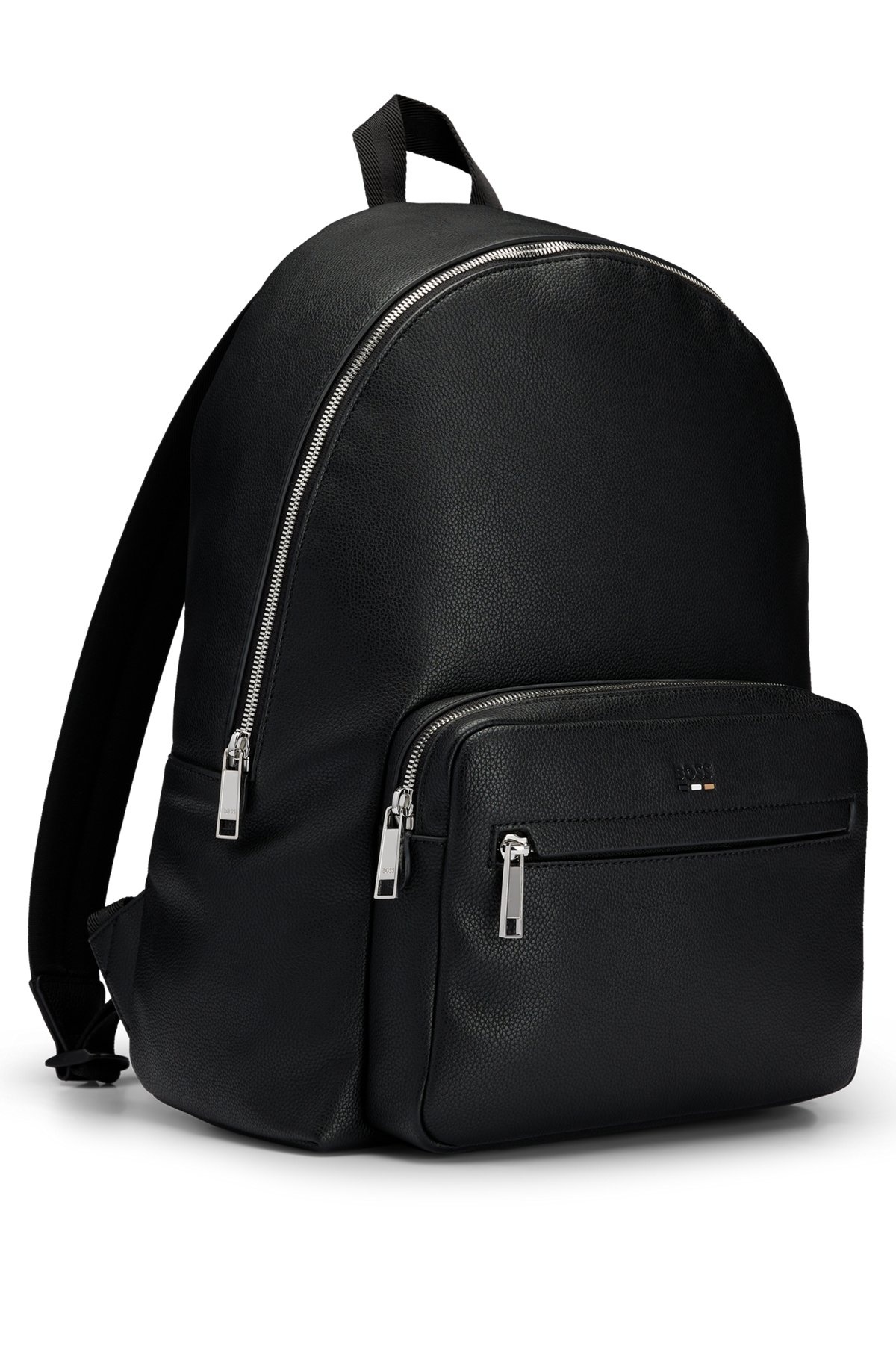 FAUX-LEATHER BACKPACK WITH LOGO AND SIGNATURE STRIPE - 6