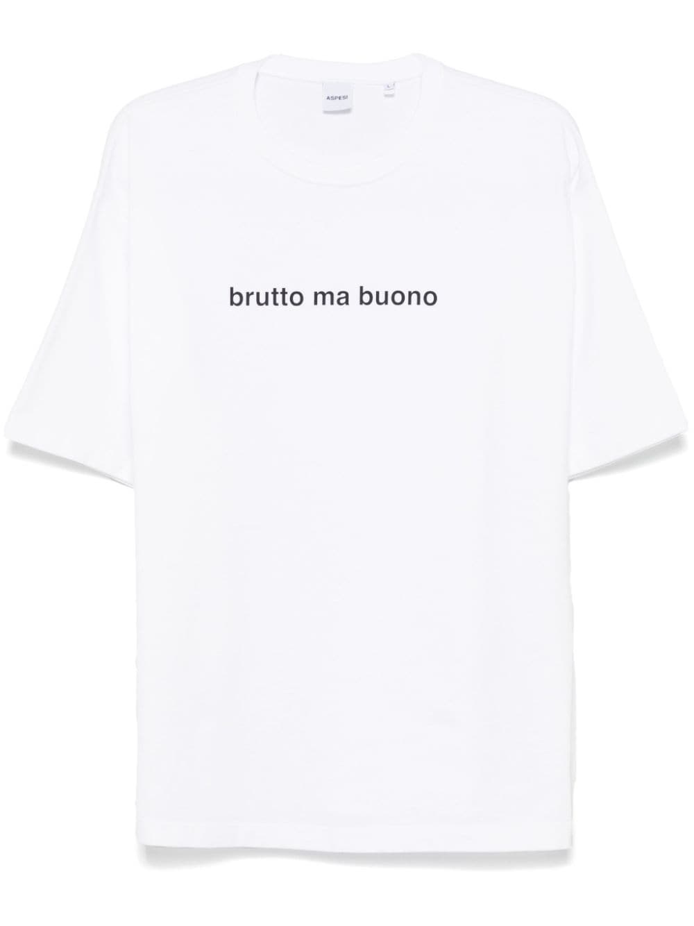 Aspesi slogan print T-shirt farfetch REVERSIBLE