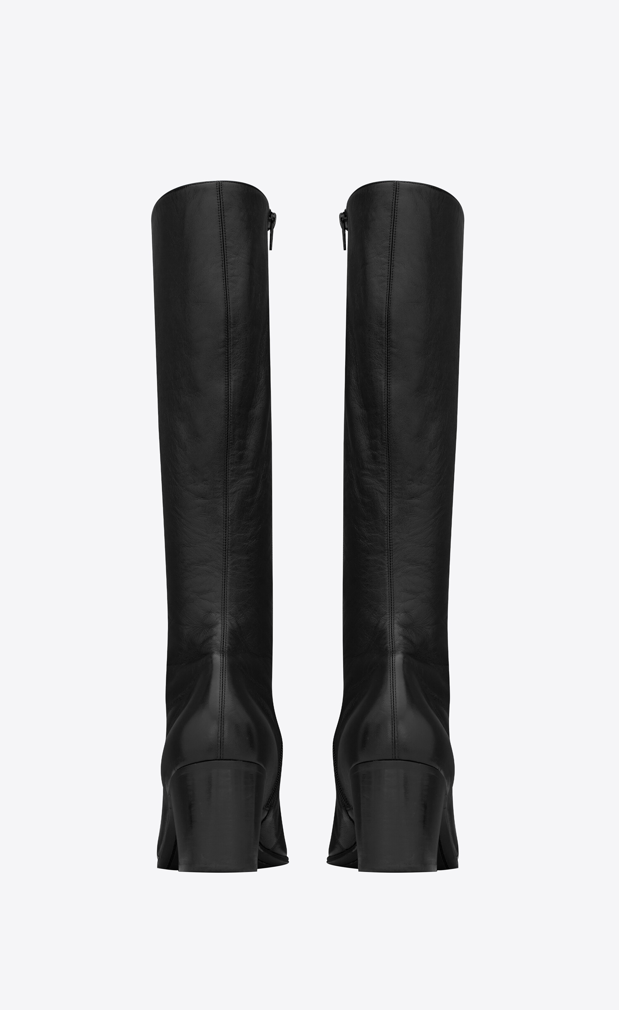 otto zipped boots in smooth leather - 4